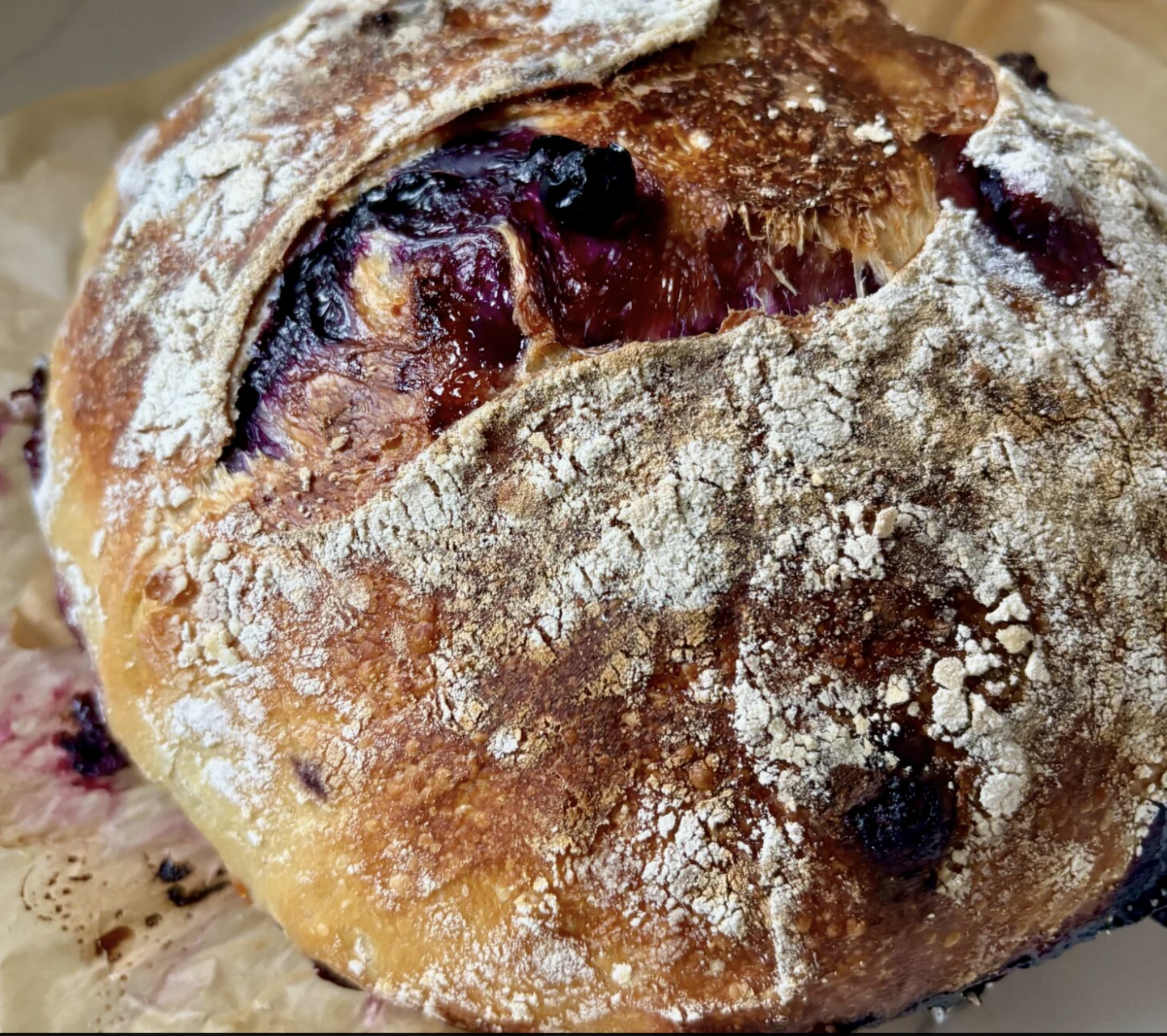 Red, White & Blue Sourdough Loaf