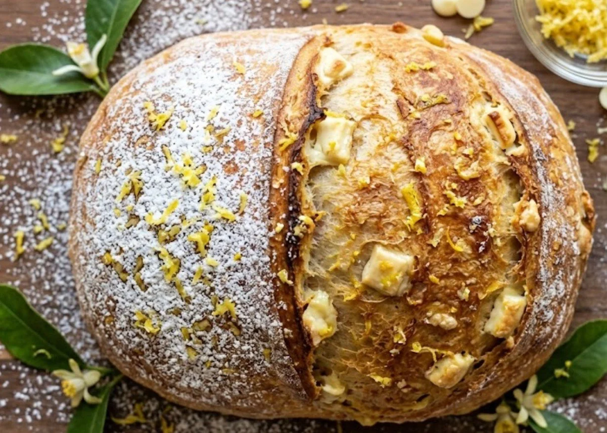 Lemon White Chocolate Sourdough Loaf