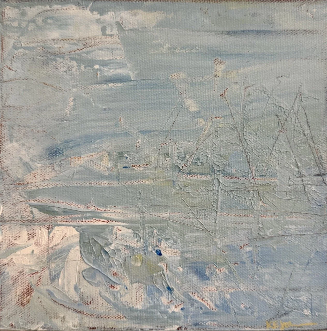 At Sea  8" x 8"  Acrylic on Canvas