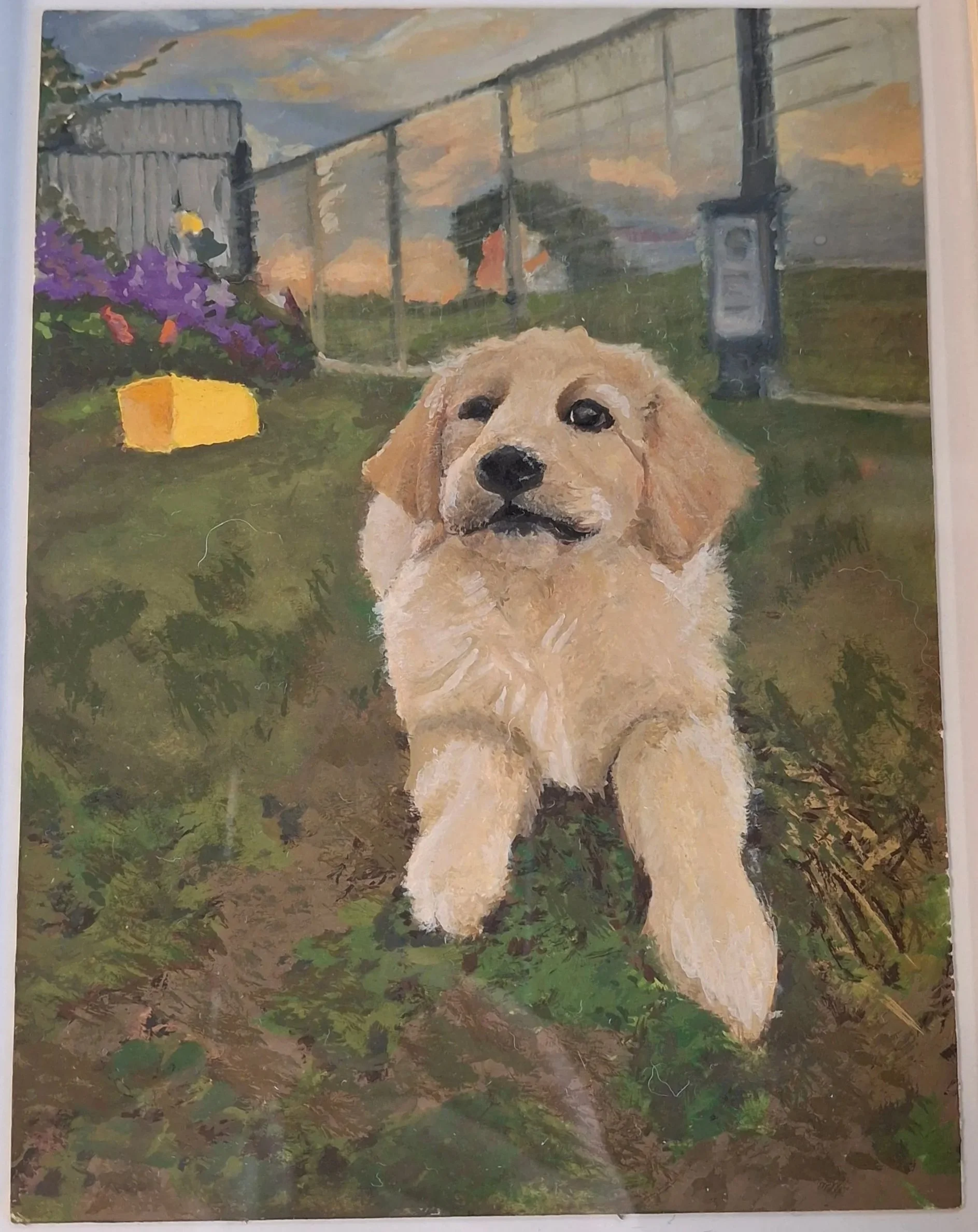 Flapjack - 2024, Gouache on paper (a5)