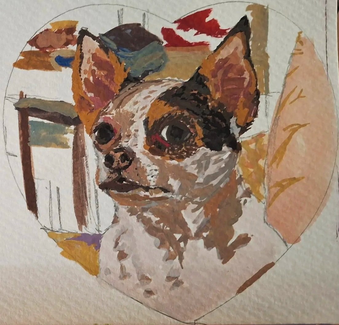  Marshall - 2024, gouache on paper (fridge magnet)