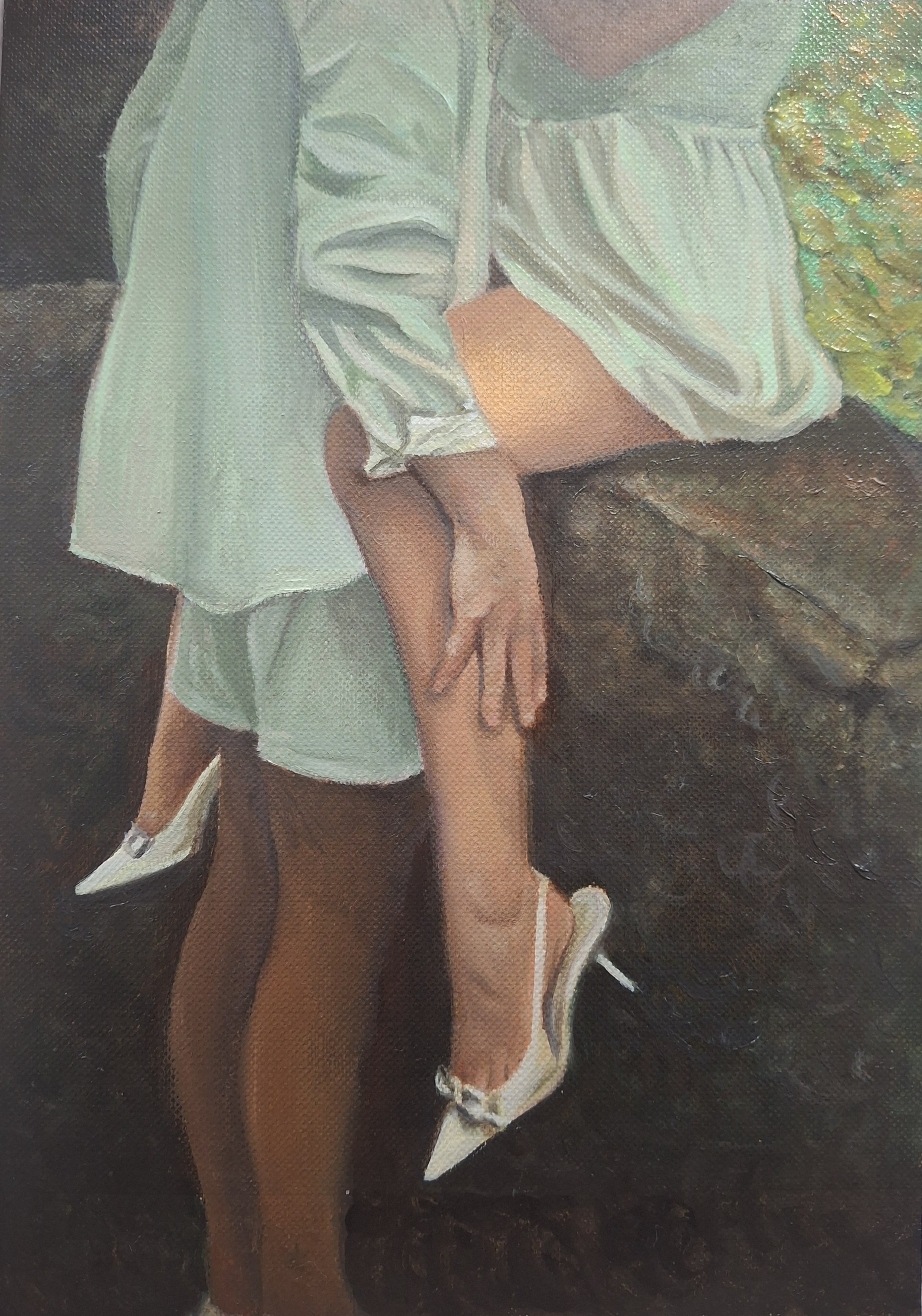 Down the Garden Path - 2025, oil on paper