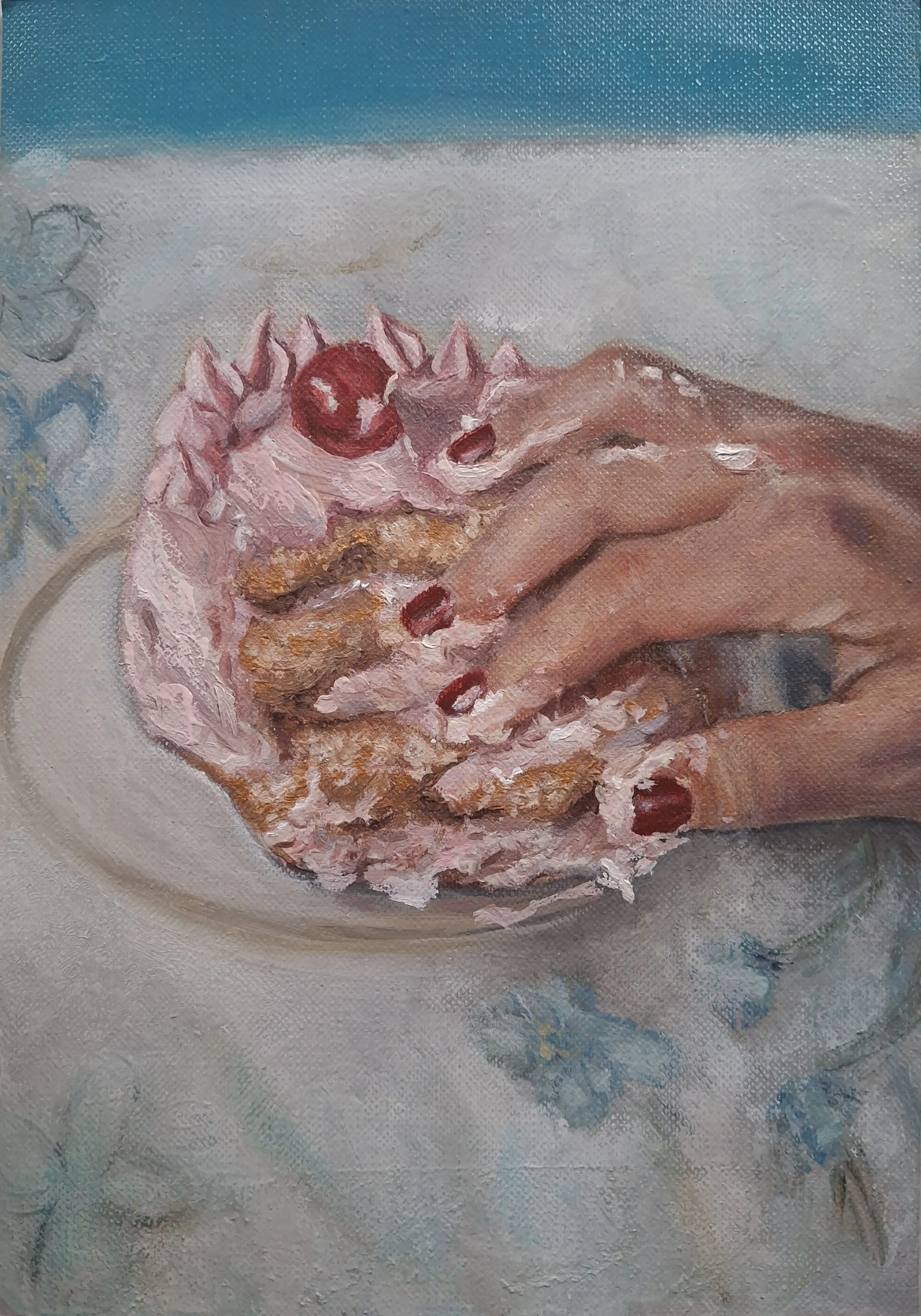 I LIKE CAKE - 2026, oil on paper