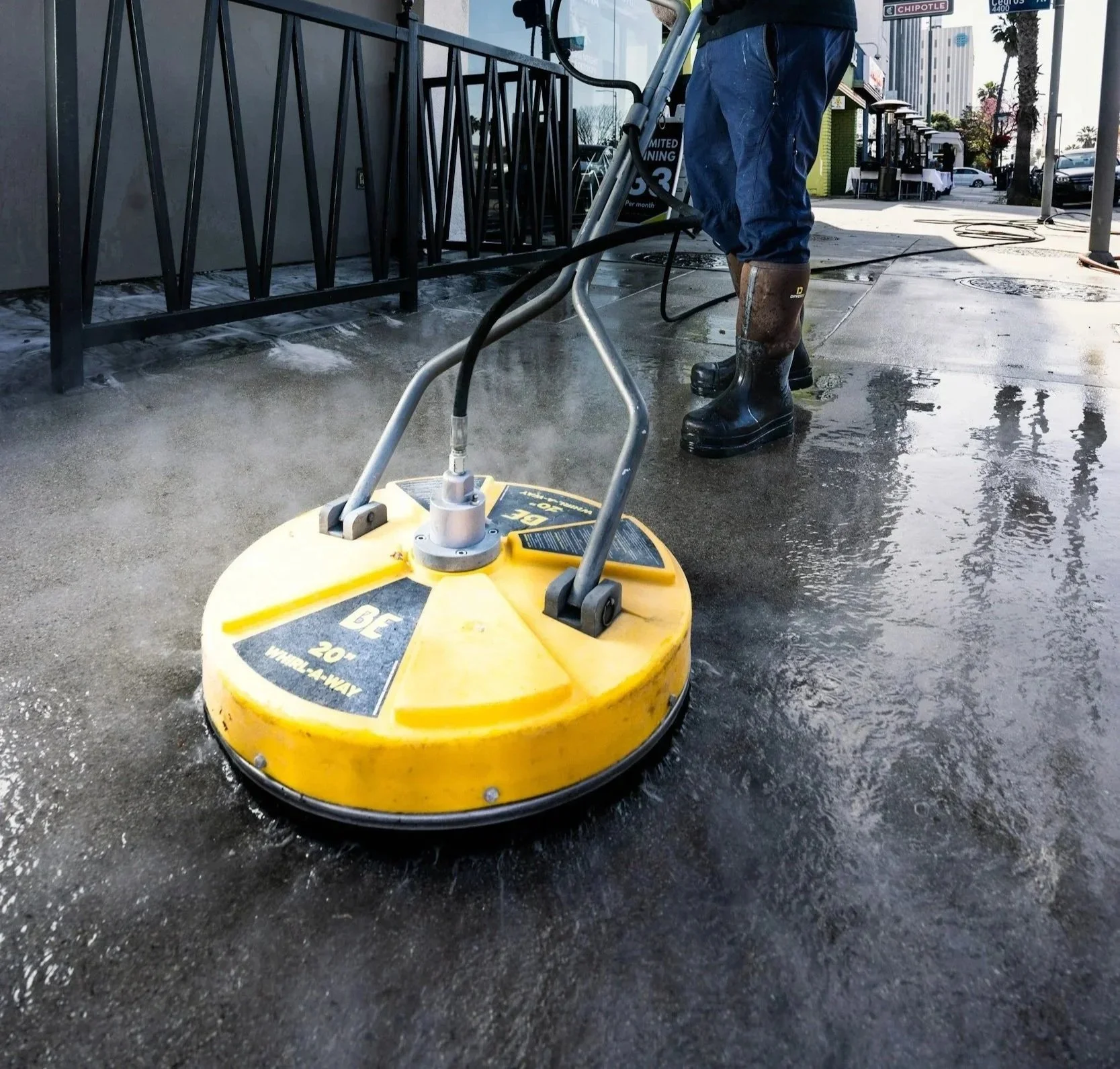 Pressure Washing concrete