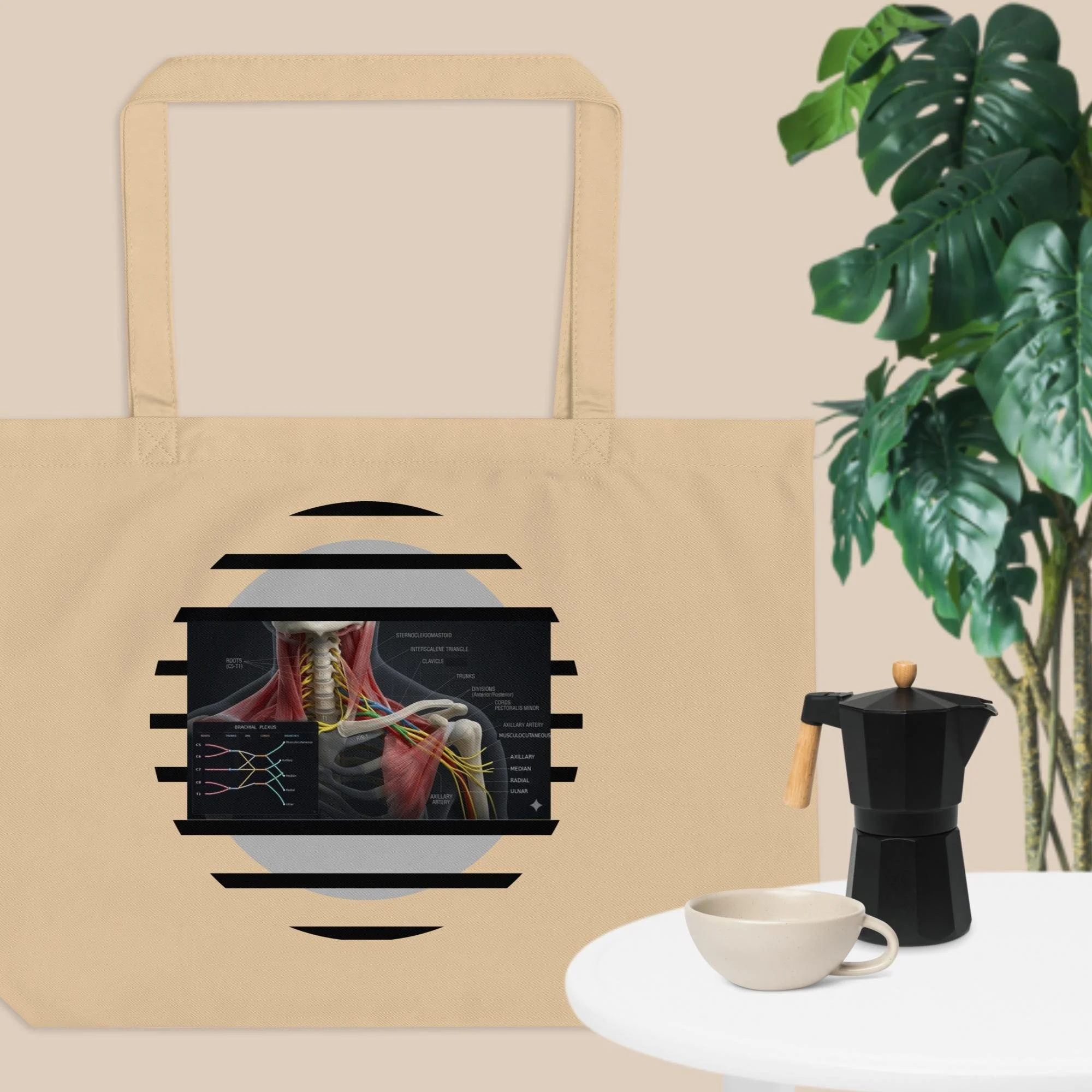 Brachial Plexus Large Organic Tote