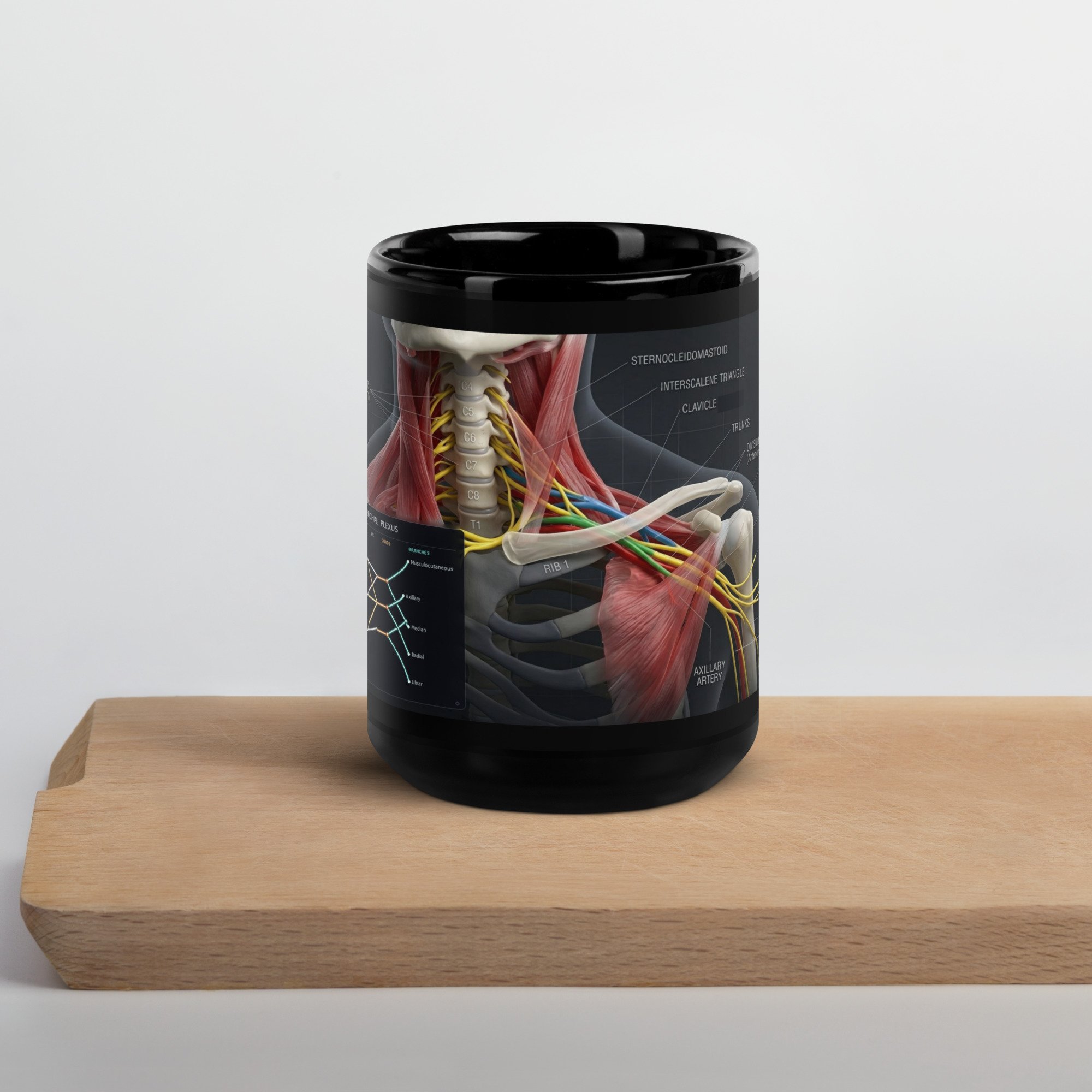 Brachial Plexus Black Glossy Mug