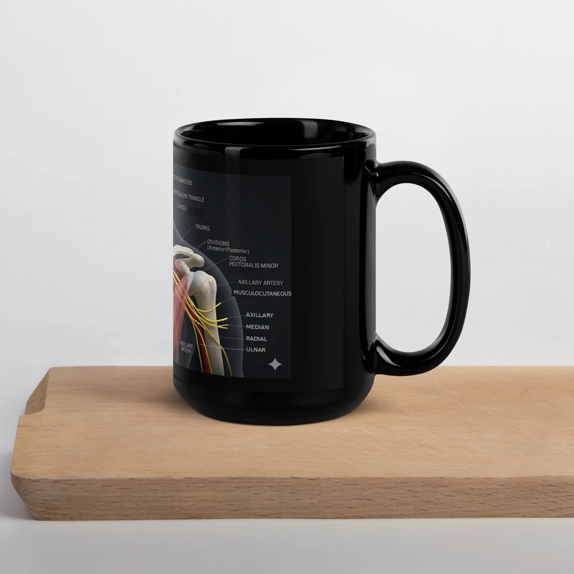 Brachial Plexus Black Glossy Mug