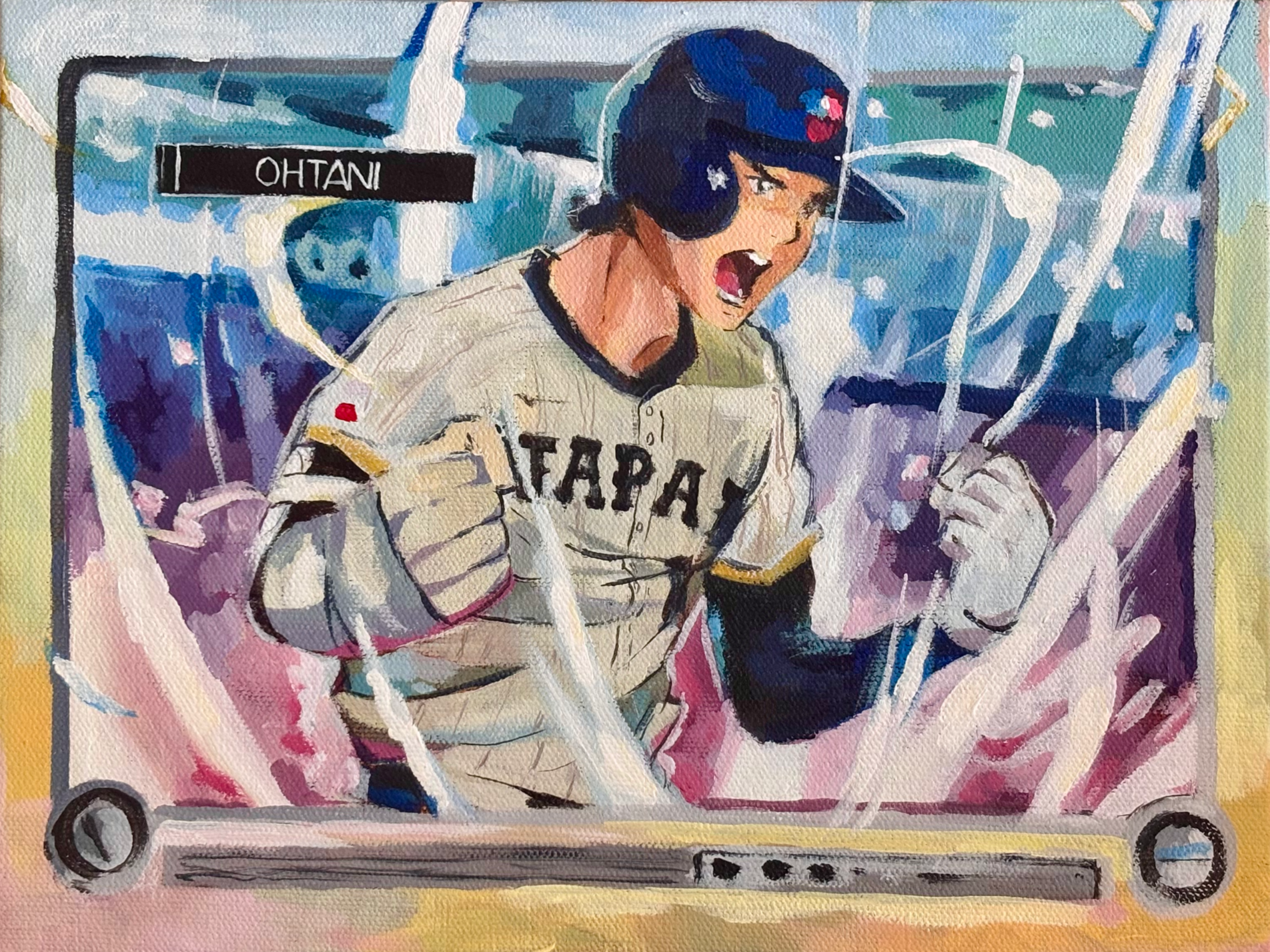 recreation of topps world baseball classic anime card