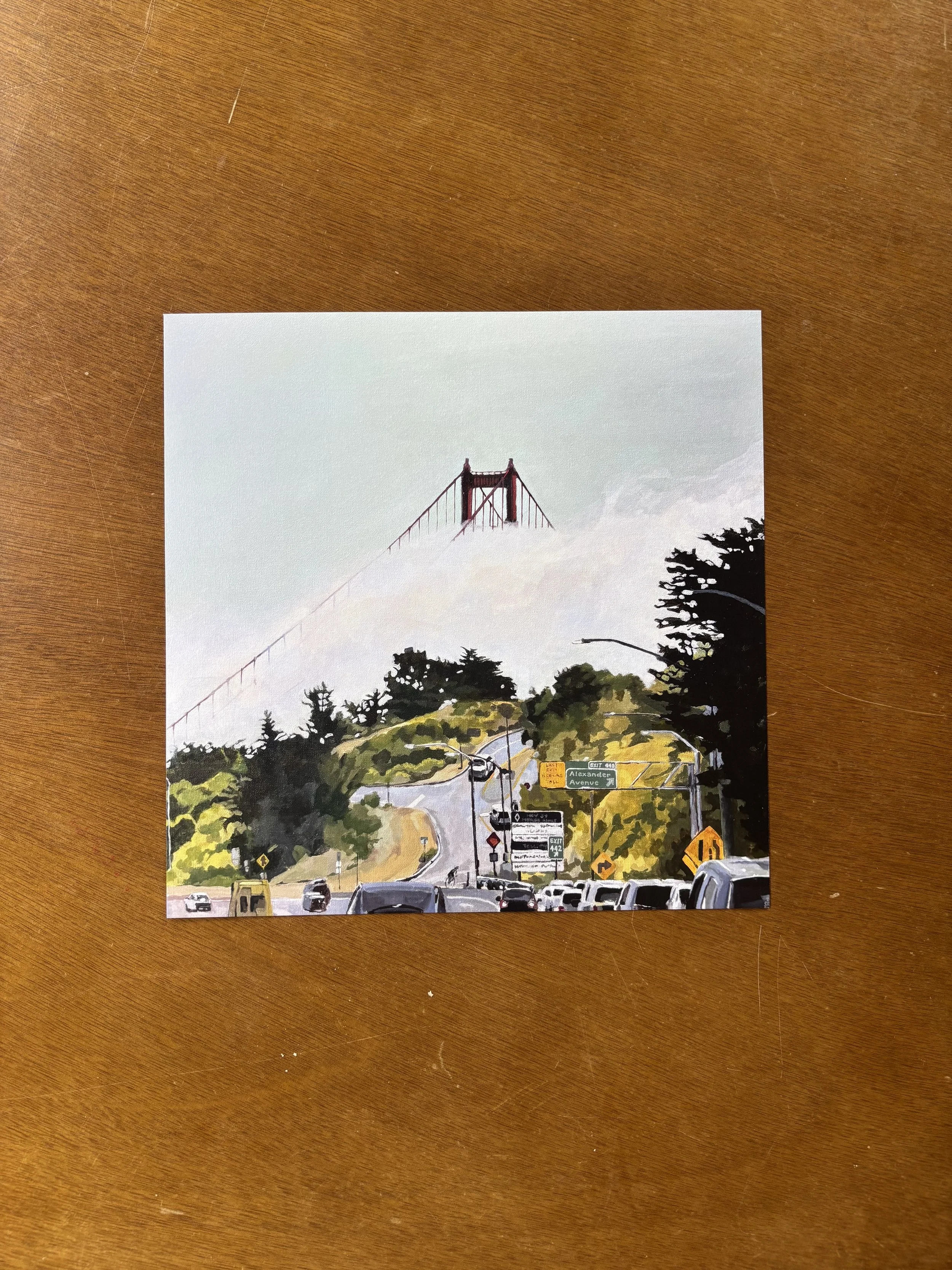 "Golden Gate Bridge Views" 10x10 Print