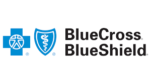BlueCross BlueShield logo with blue cross and shield symbols