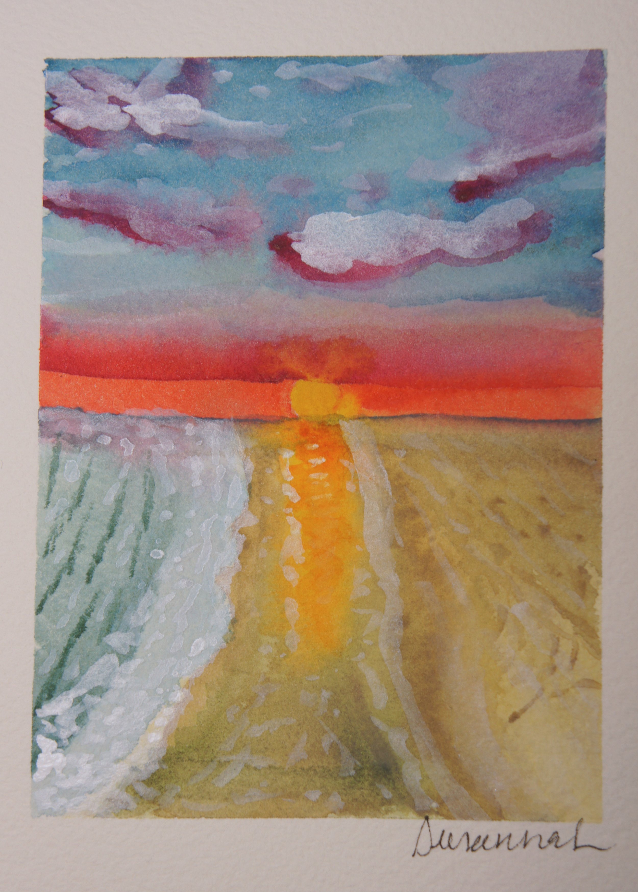 Ocean Fire Sky - 4x5,  $125,  Available