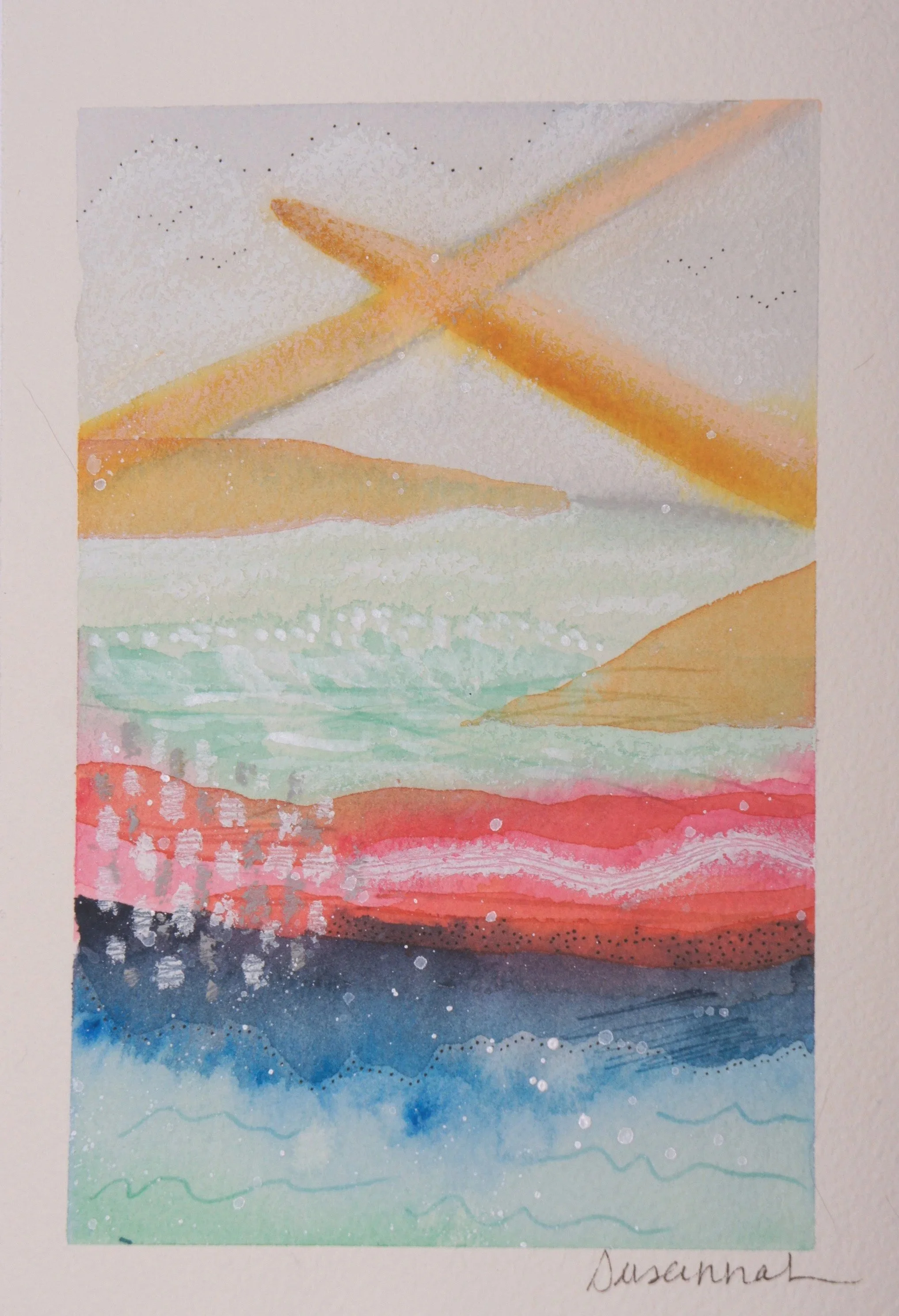 Sea Abstract #1 - 5x8,  $150,  Available