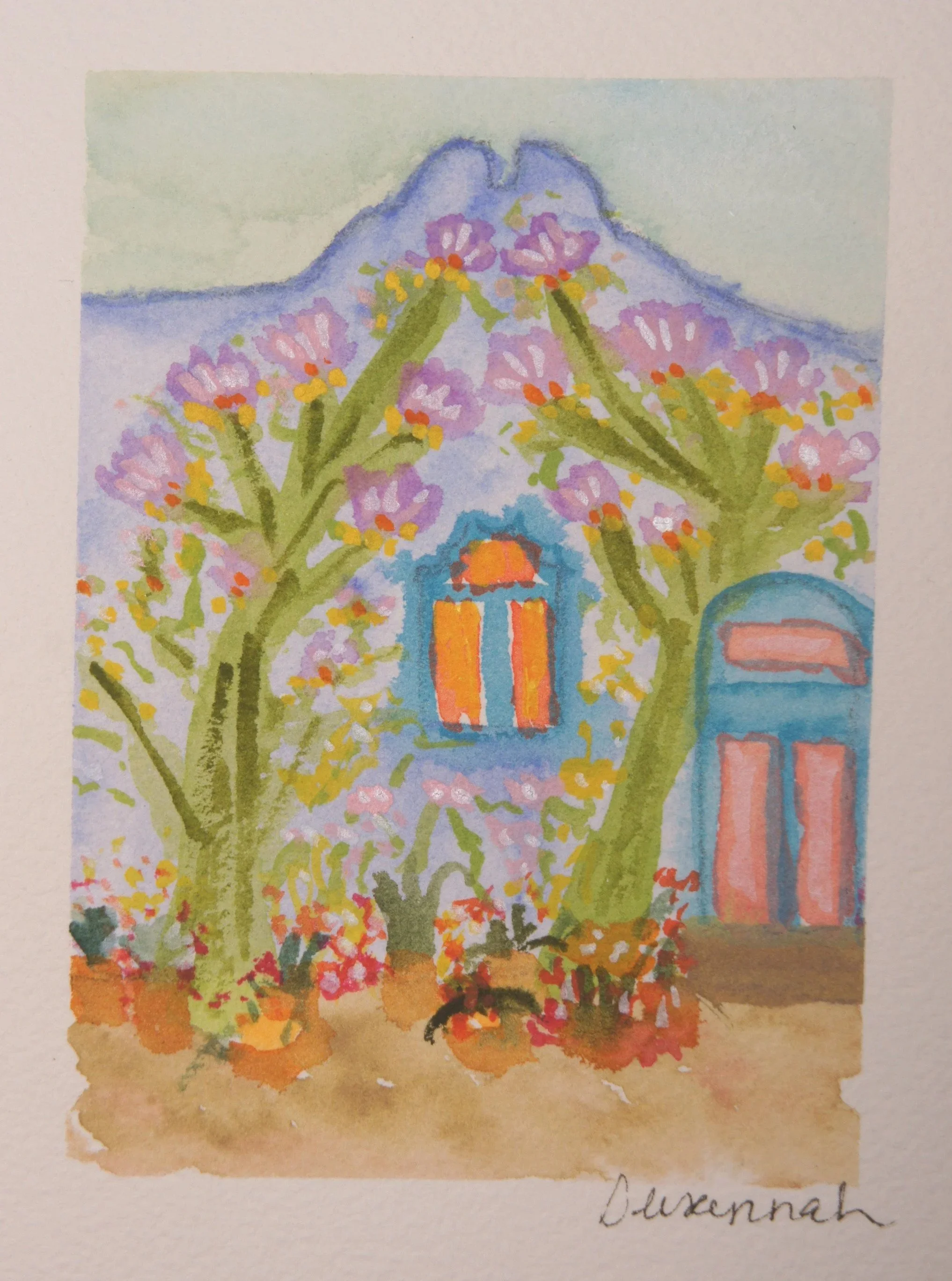 Blue Floral - 4x5,  $125,  Available
