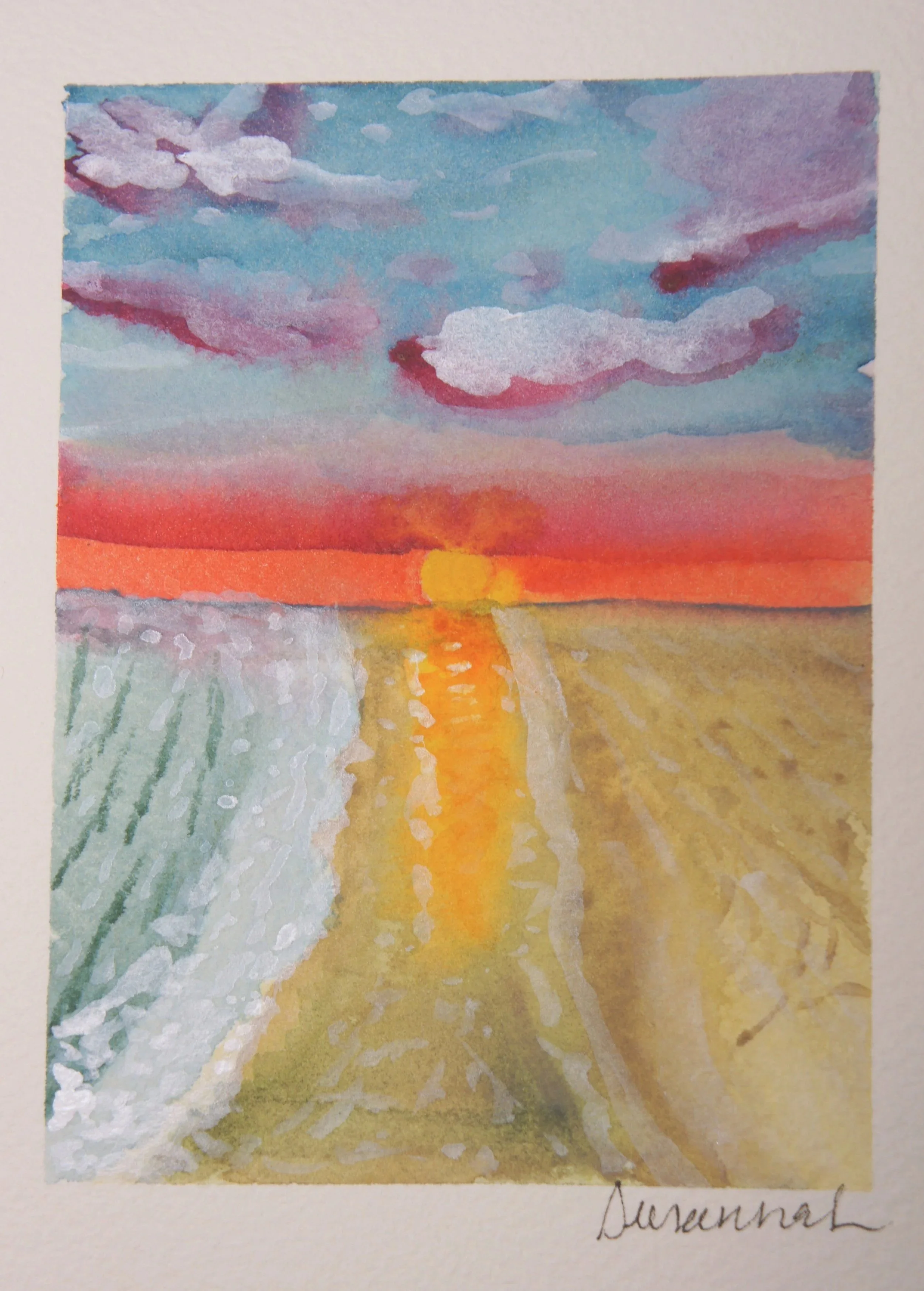 Ocean Fire Sky - 4x5,  $125,  Available