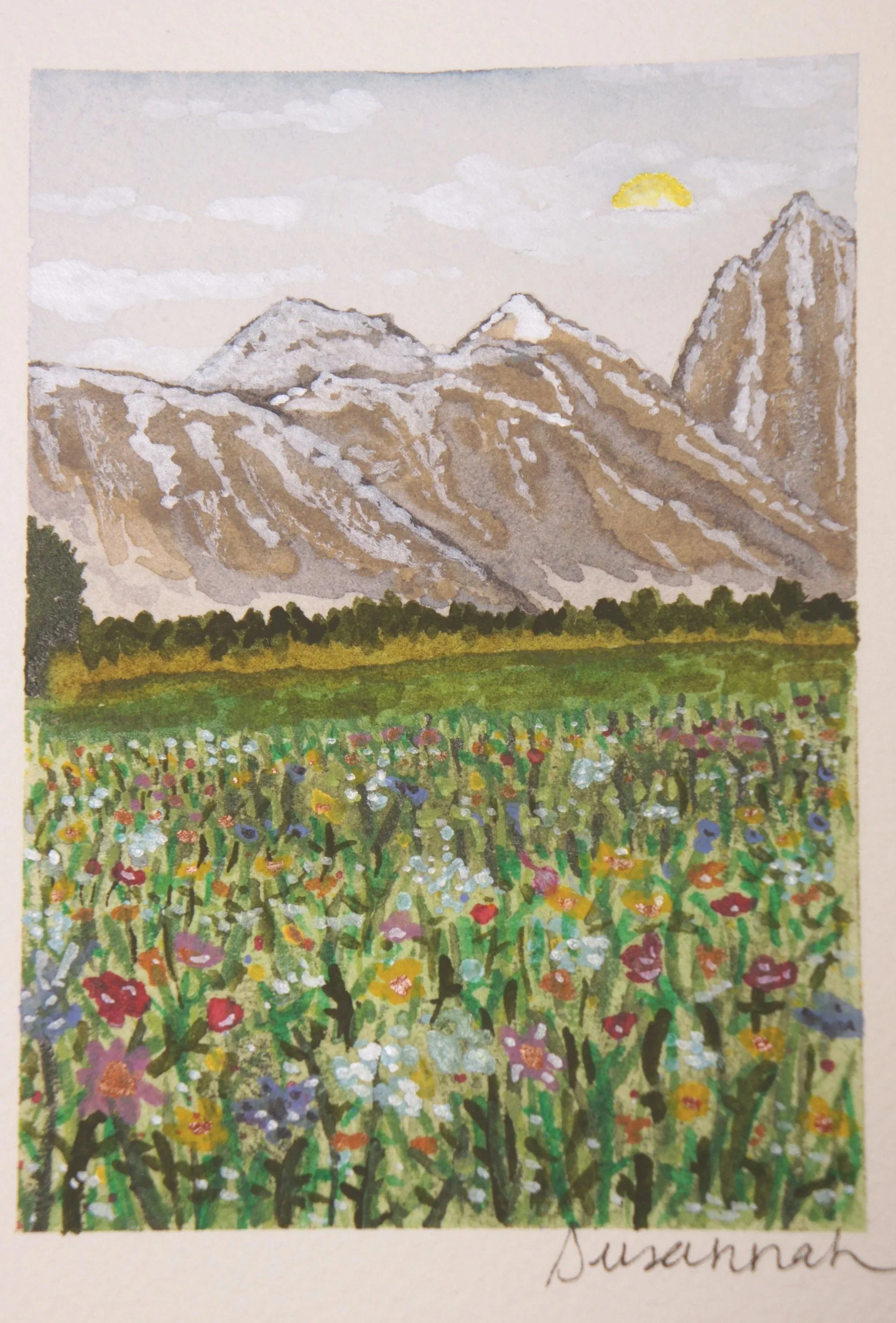 Wildflower Mountain - 4x5,  $125,  Available