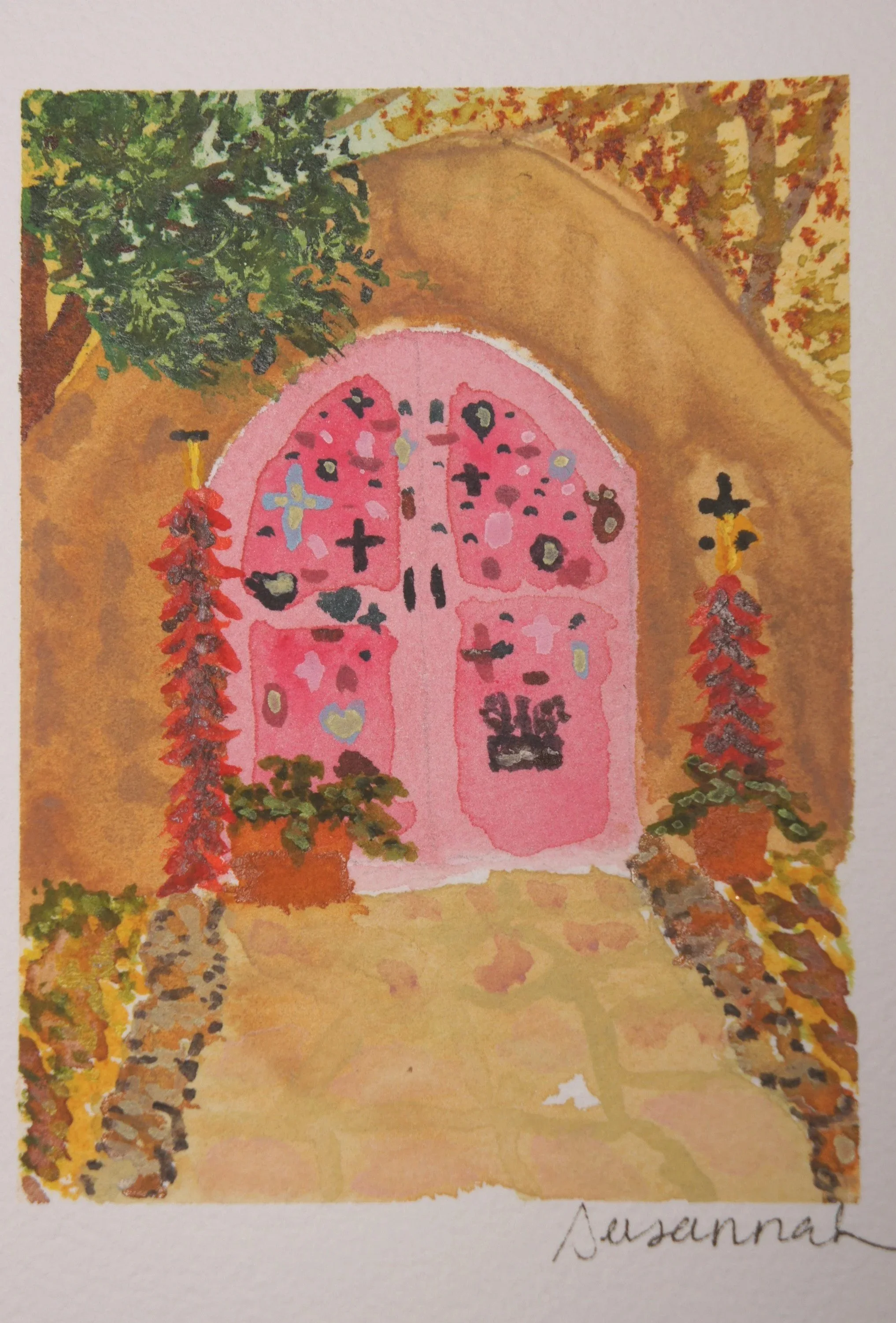 Pink Door #2 - 4x5,  $125,  Available