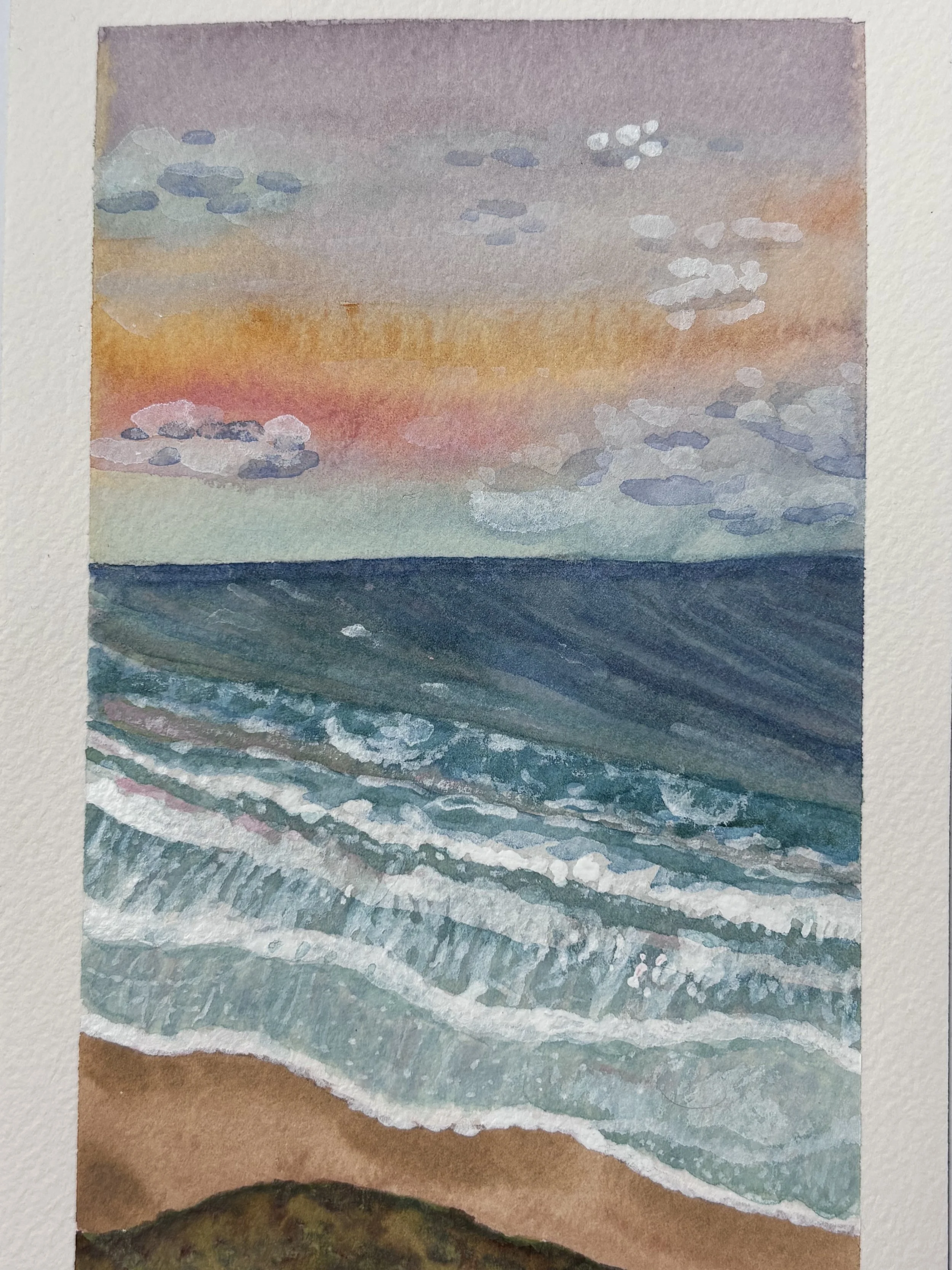 Sunset Beach Overlook - 5x8,  $150,  Available