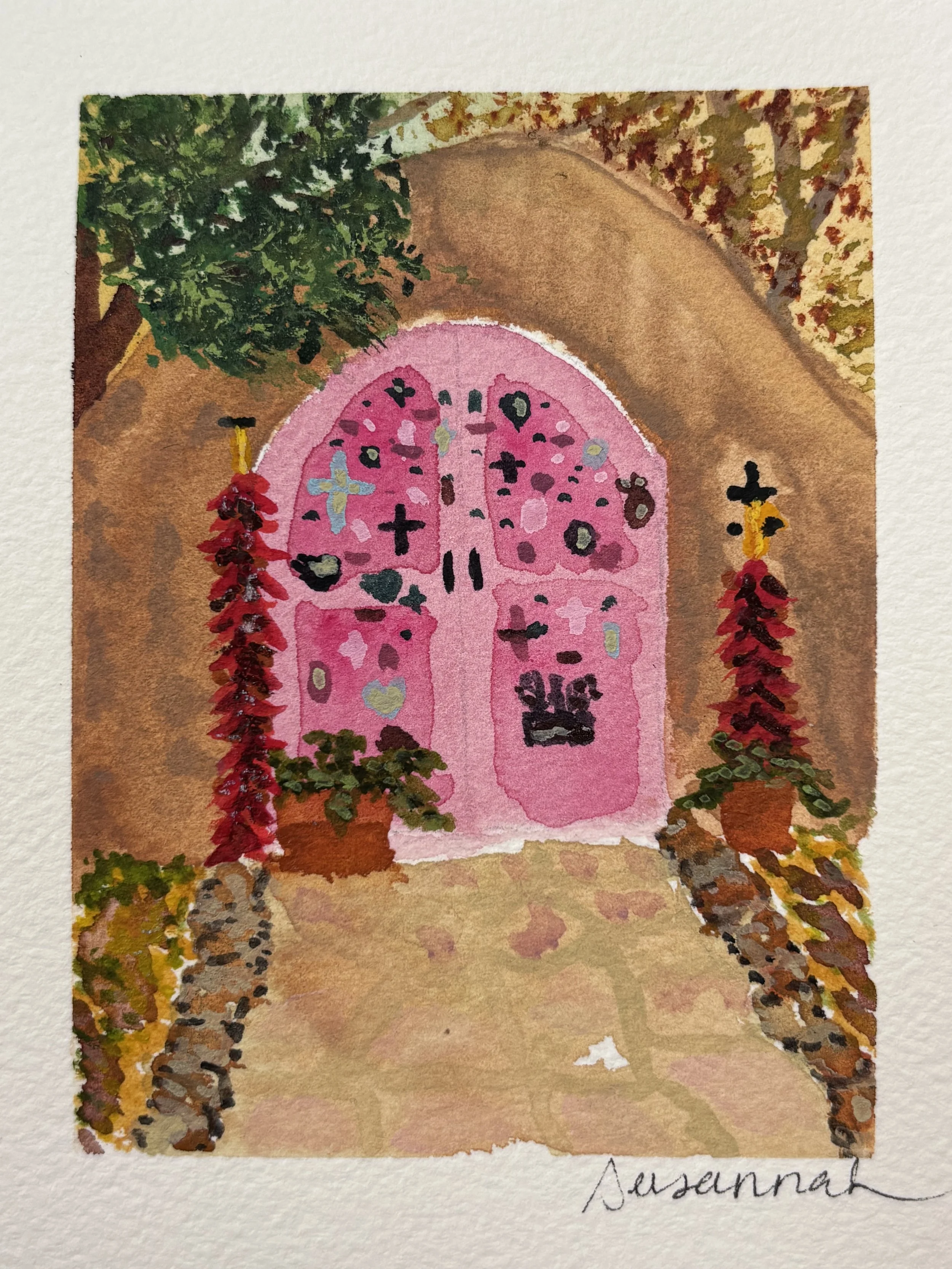 Pink Door #2 - 4x5,  $125,  Available