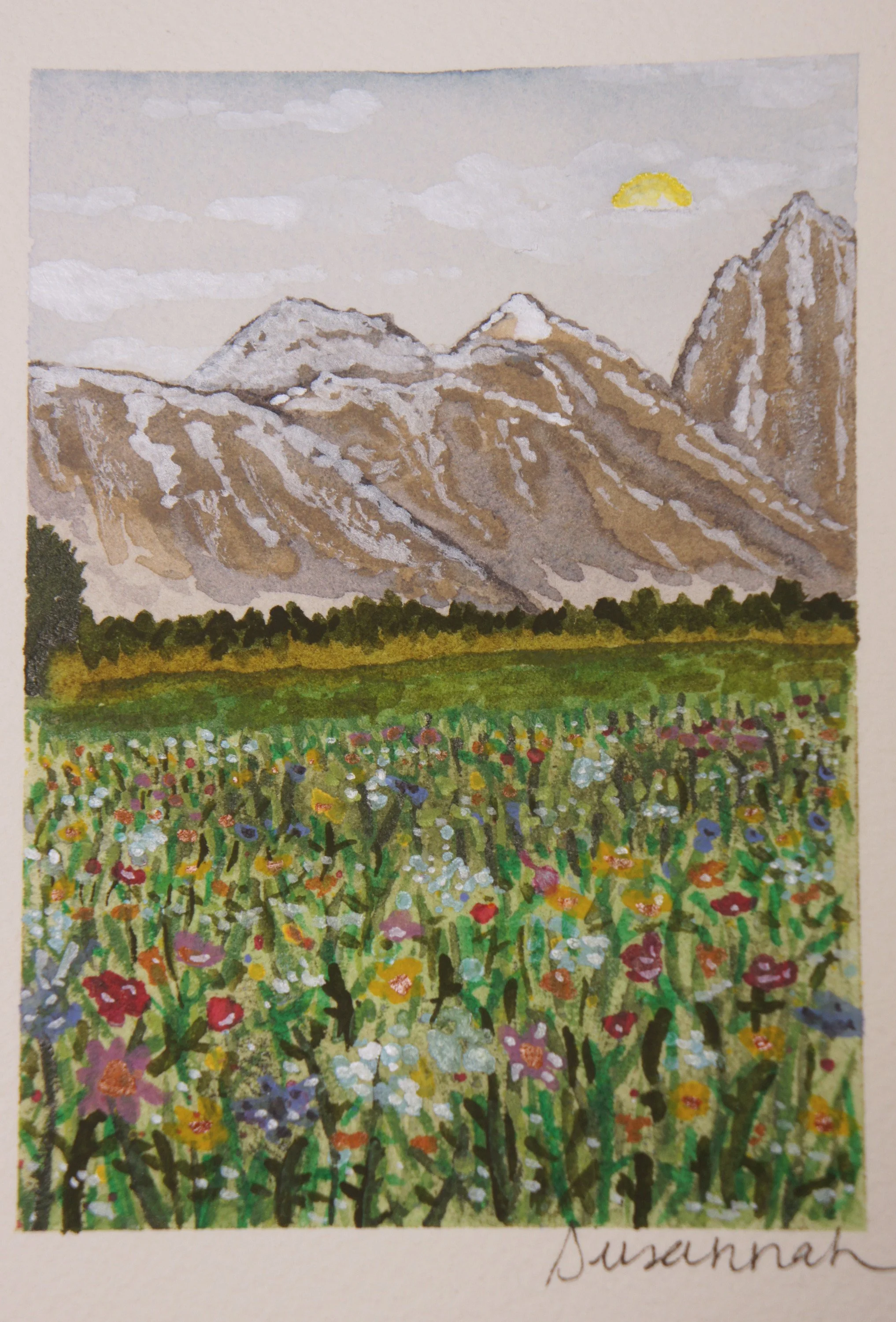 Wildflower Mountain - 4x5,  $125,  Available