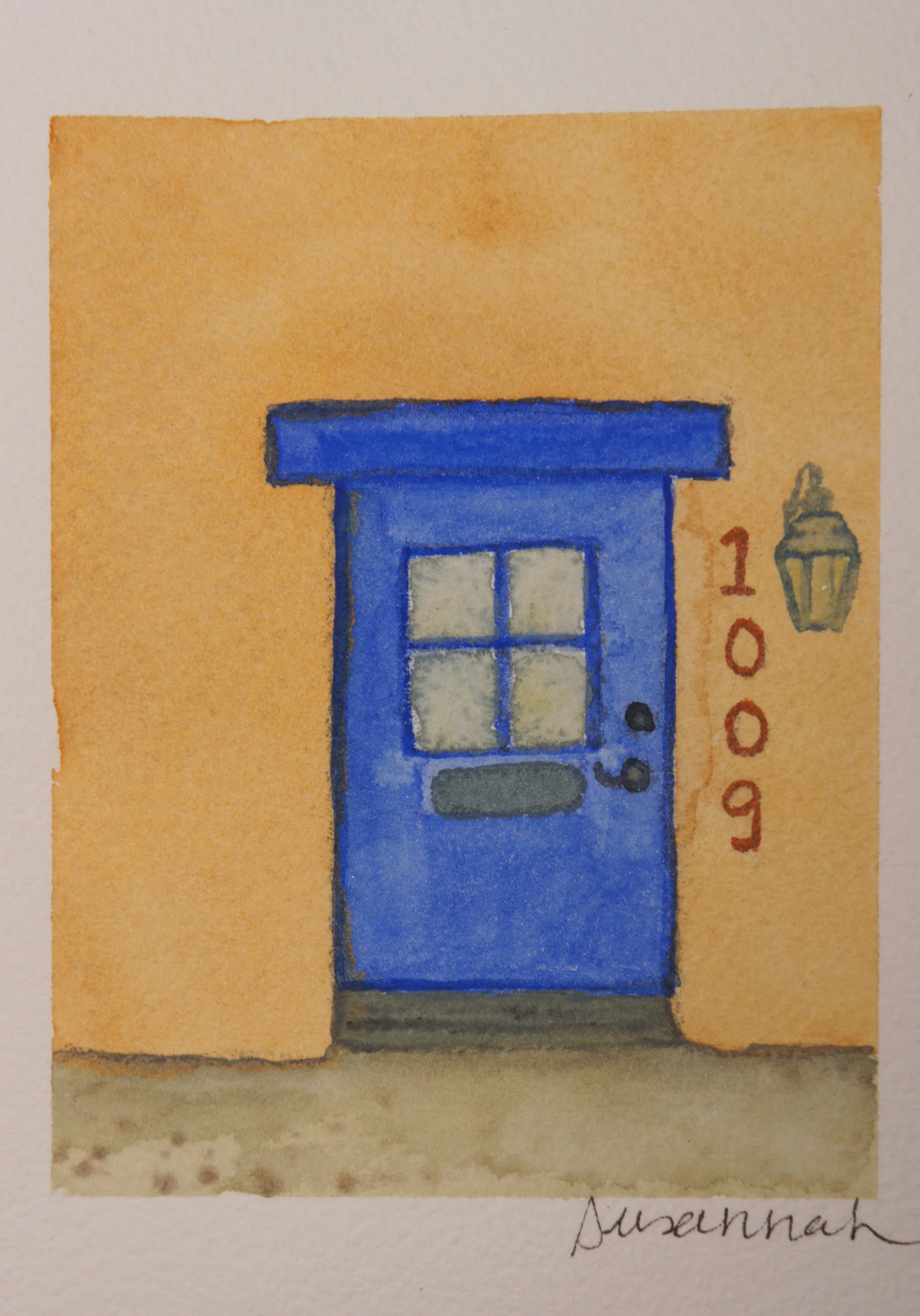 Blue Door - 4x5,  $125,  Available