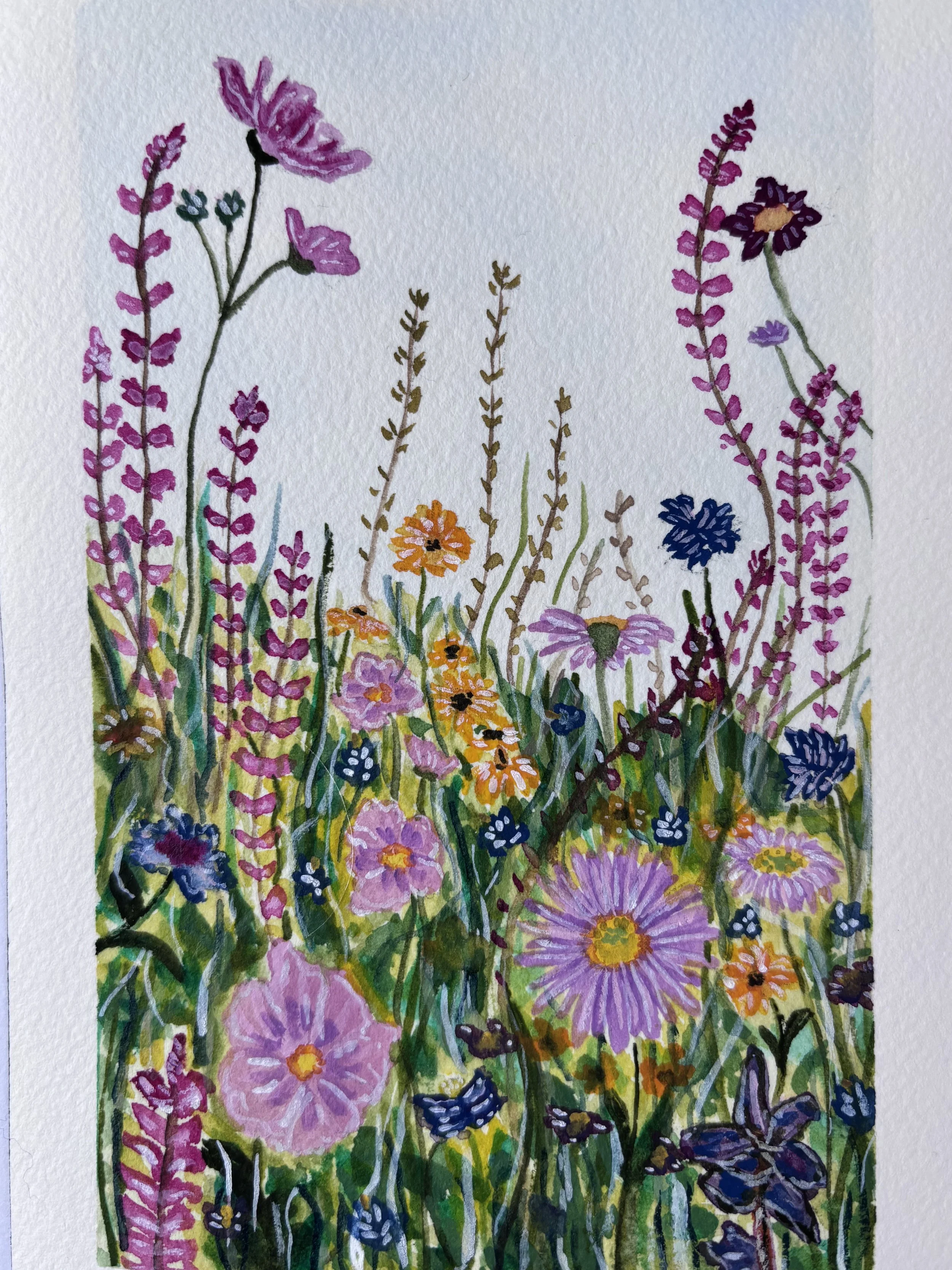 Wildflowers #2 - 5x8,  $150,  Available