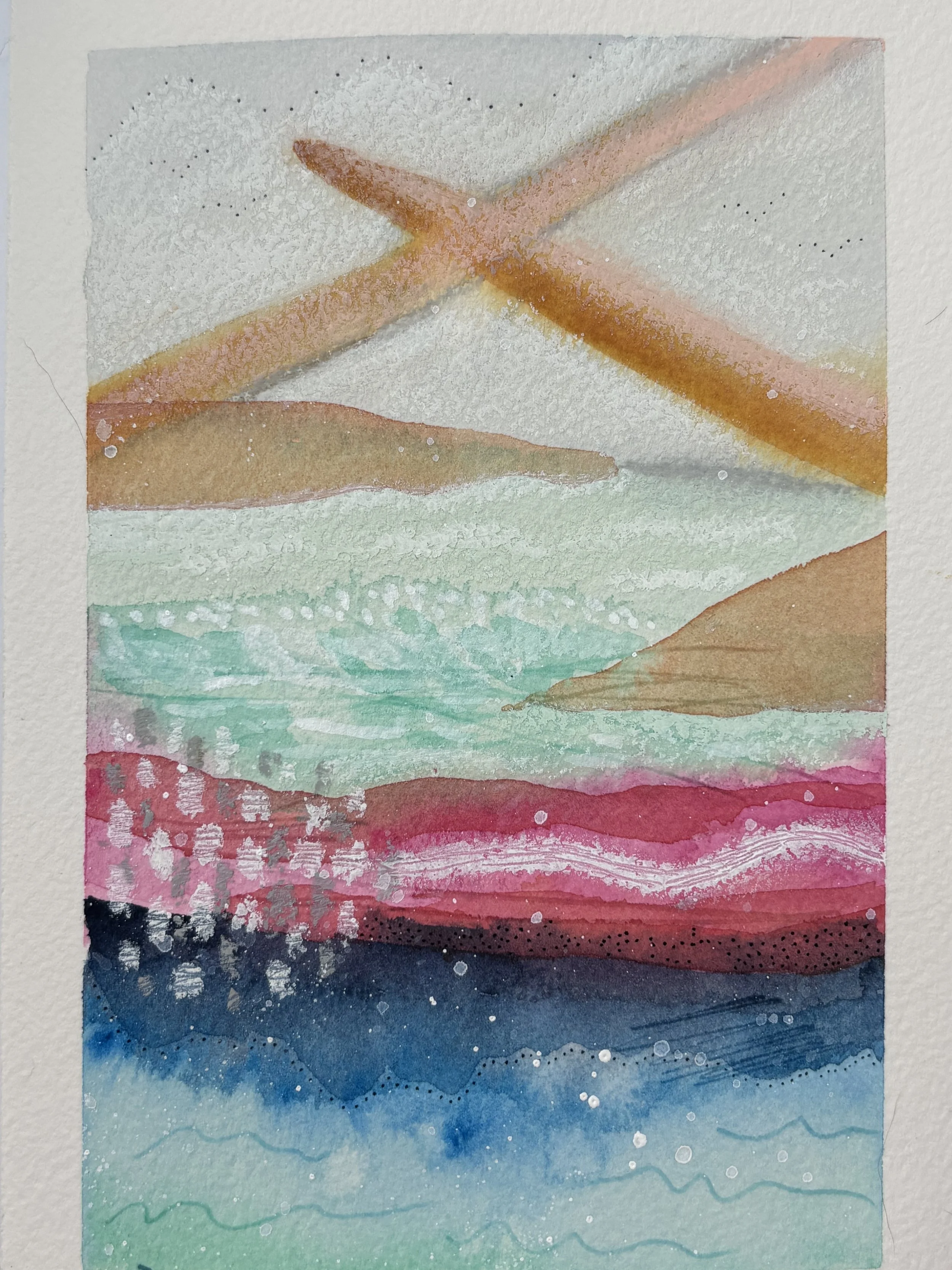 Sea Abstract #1 - 5x8,  $150,  Available