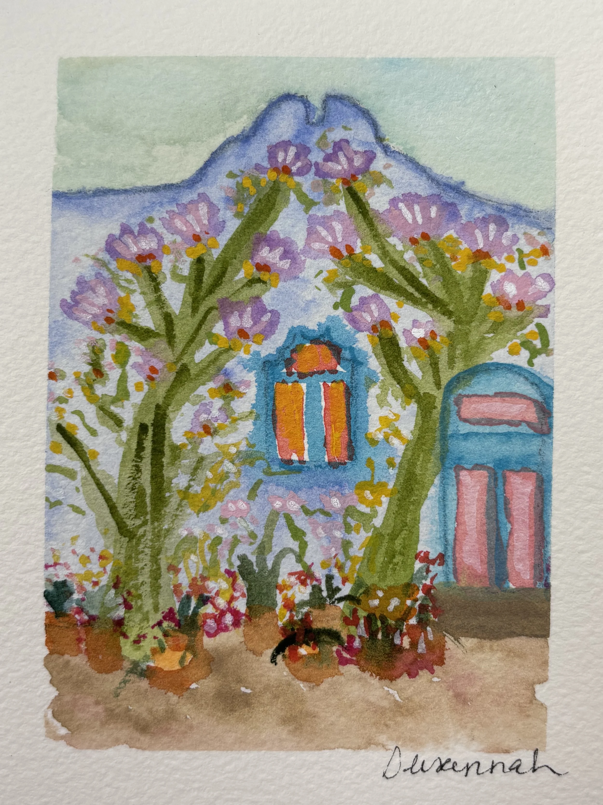 Blue Floral - 4x5,  $125,  Available