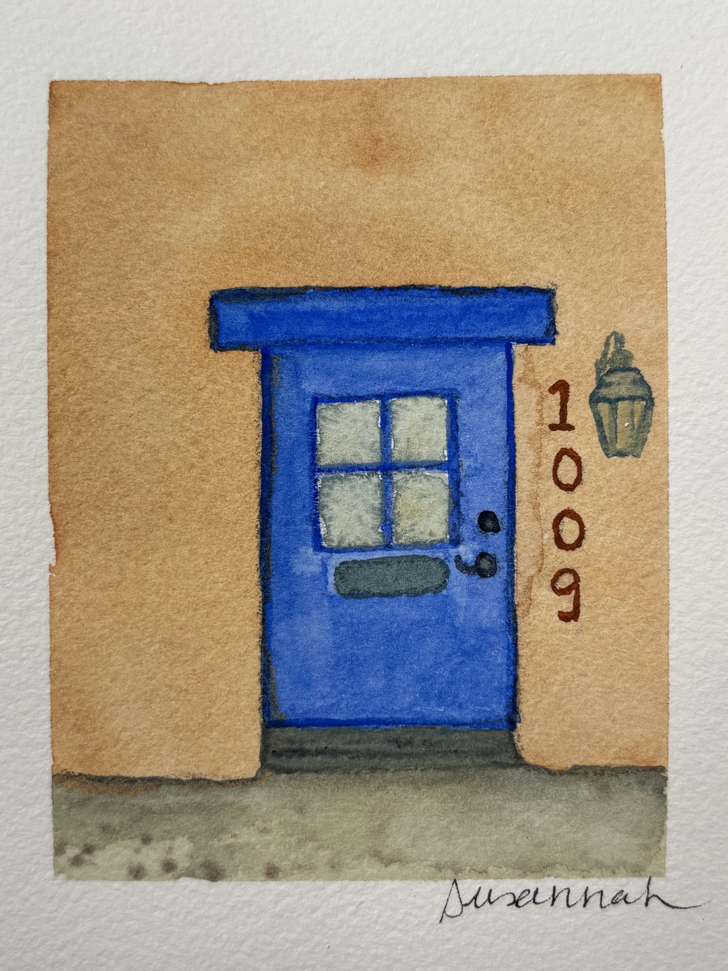Blue Door - 4x5,  $125,  Available