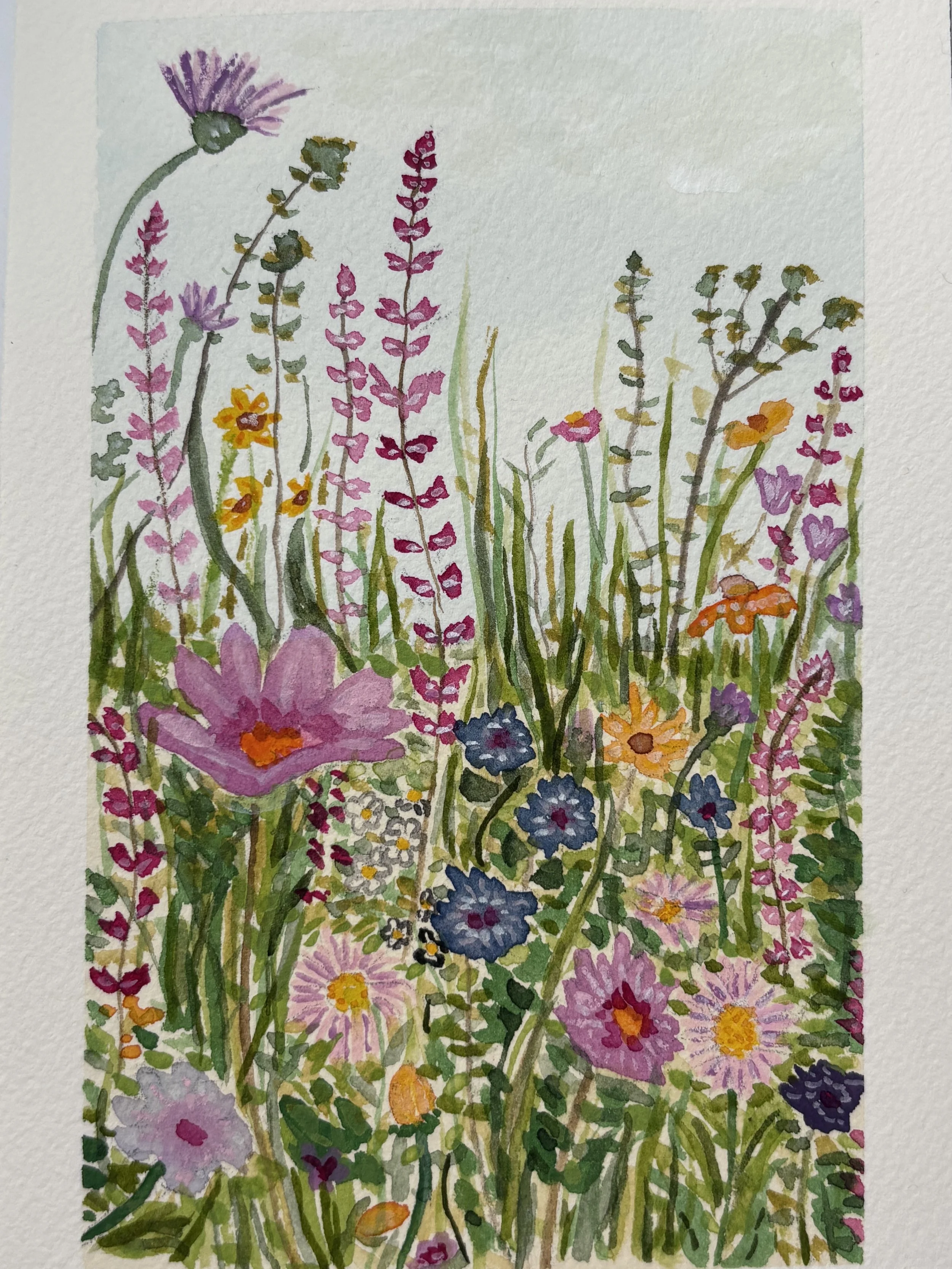 Wildflowers #1 - 5x8,  $150,  Sold