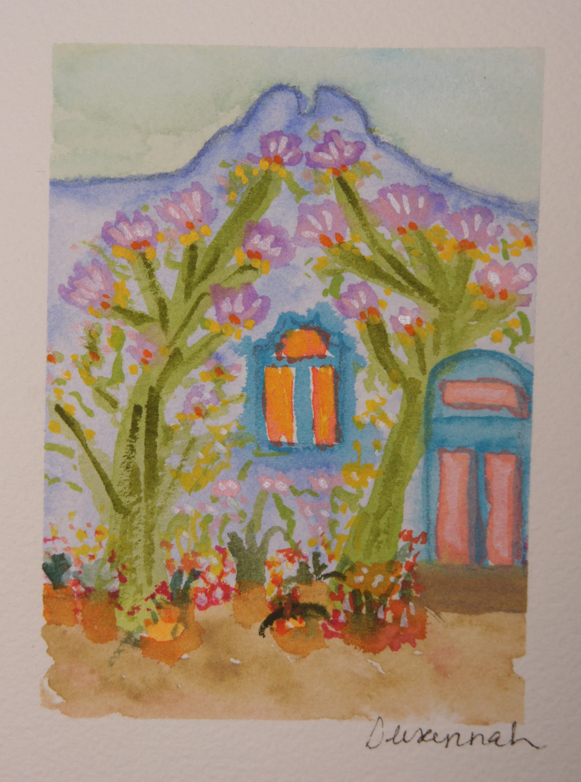 Blue Floral - 4x5,  $125,  Available