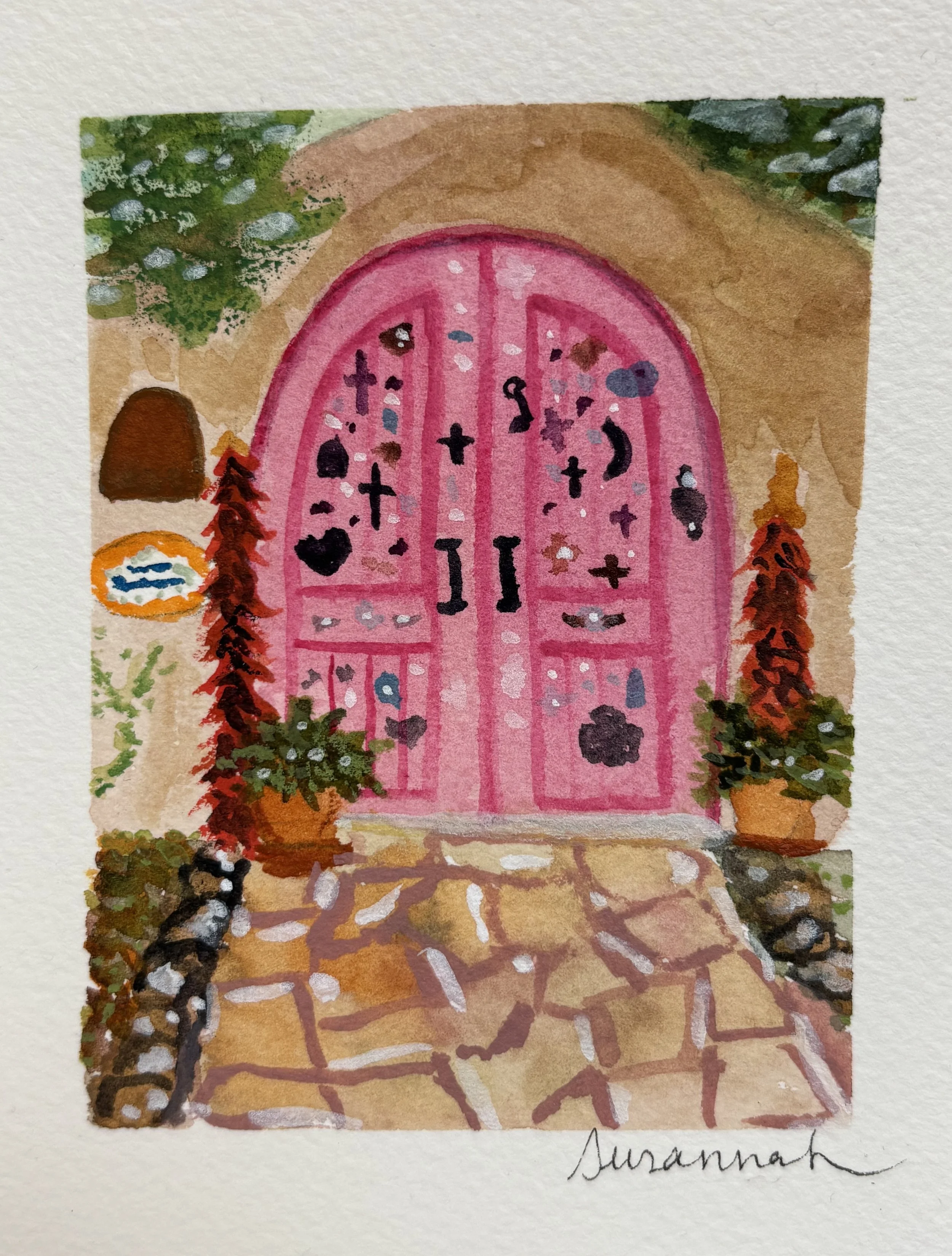 Pink Door #1 - 4x5,  $125,  Sold