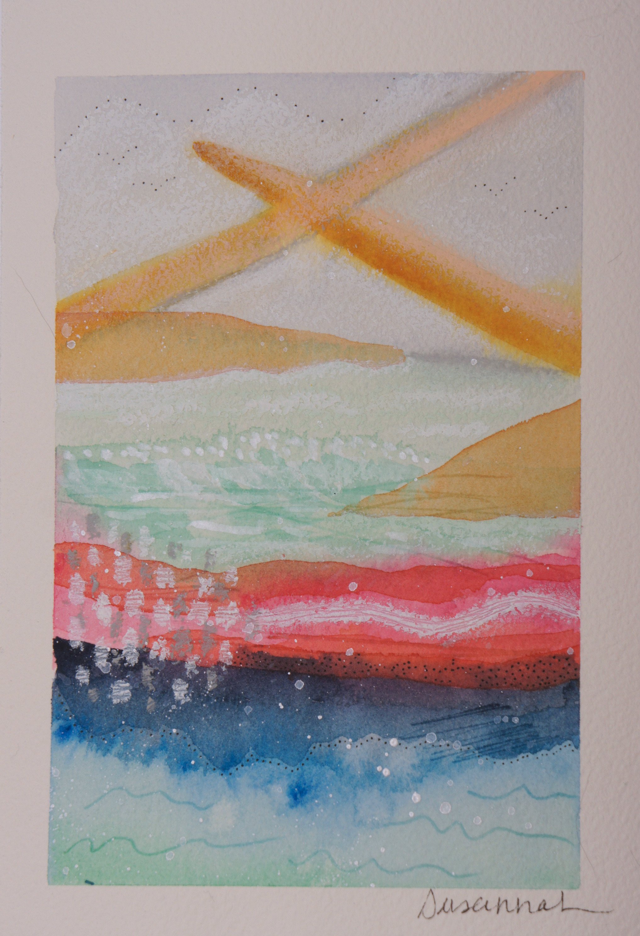 Sea Abstract #1 - 5x8,  $150,  Available