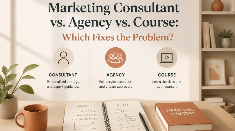Small Business Marketing Consultant vs Agency, Course or DIY: Which Is Right for You?