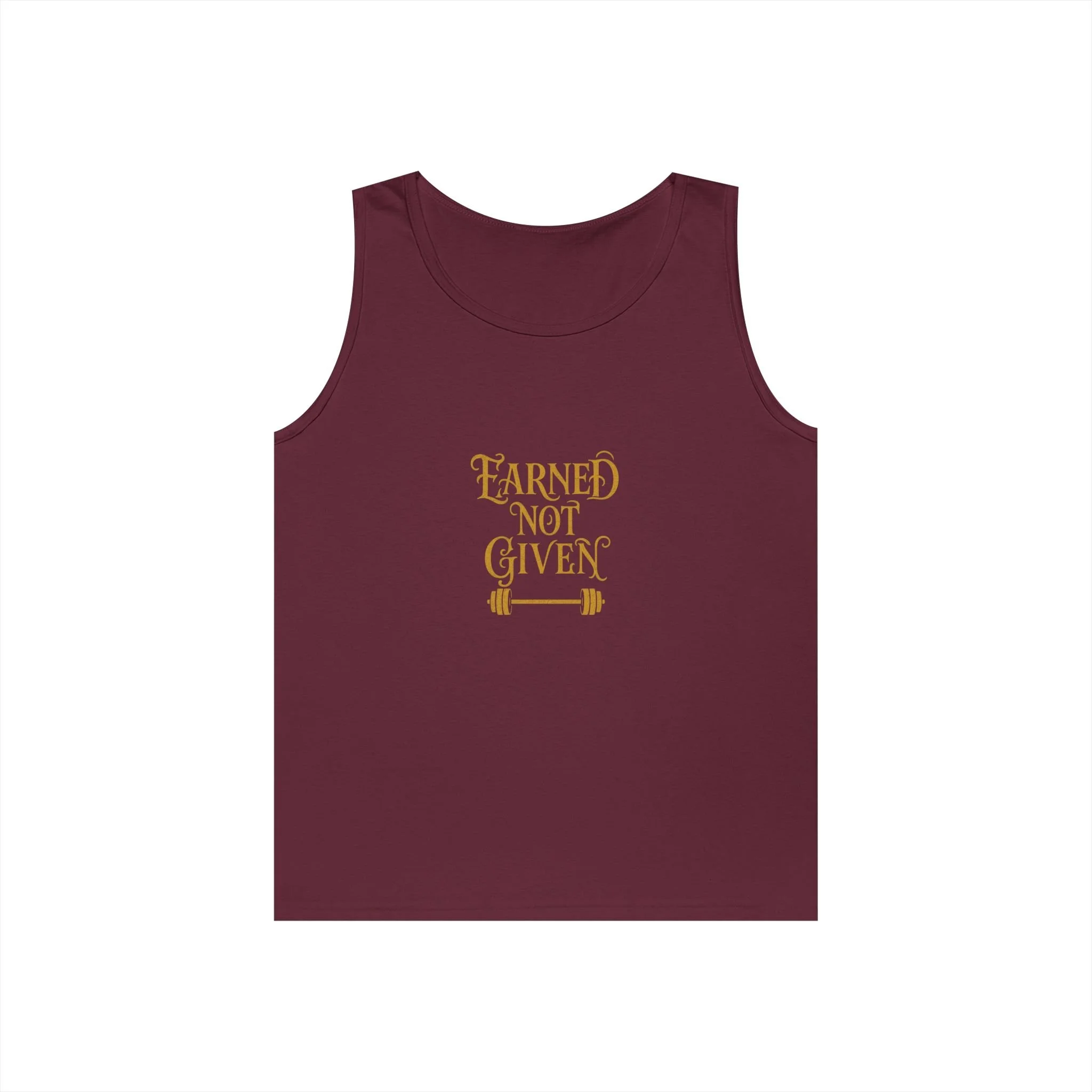 Earned Not Given Motivational Workout Tank Top