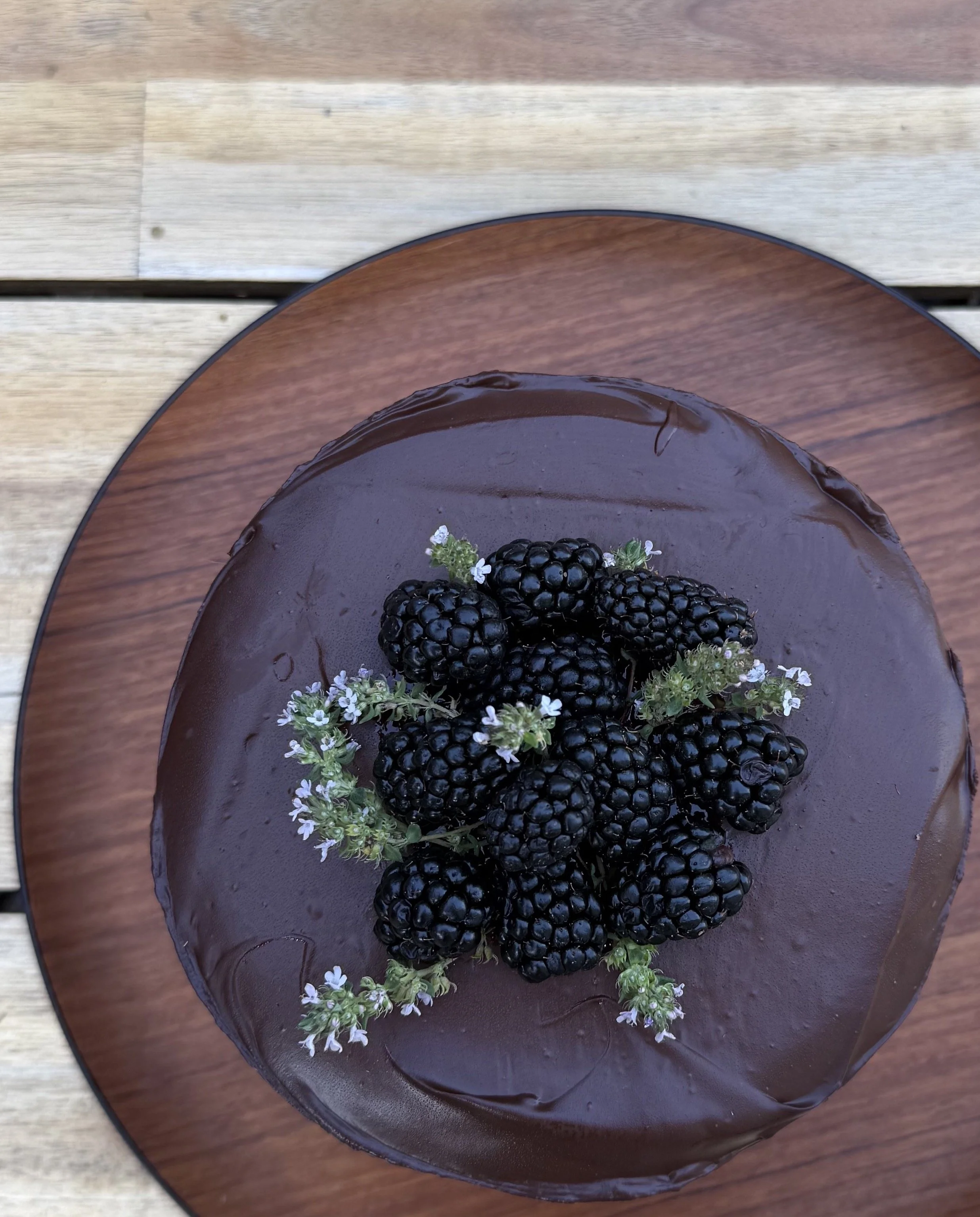 Blackberry Espresso Chocolate Cake