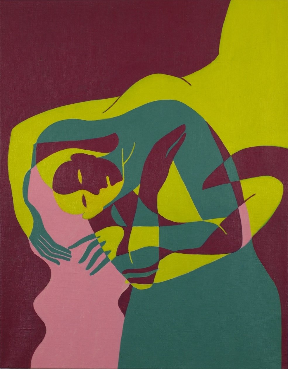 "Dialogue & Monologue. Silence" 2026. acrylic on canvas (47cm x 60cm x 2.5cm )