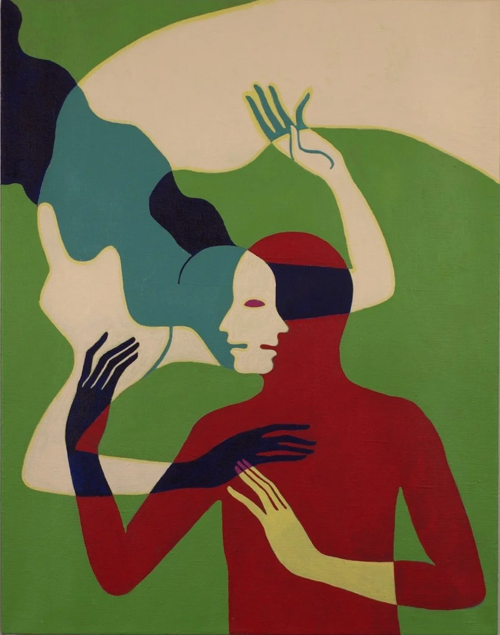 "Dialogue & Monologue/ Timeless memory 2026. acrylic on canvas (47cm x 60cm x 2.5cm )