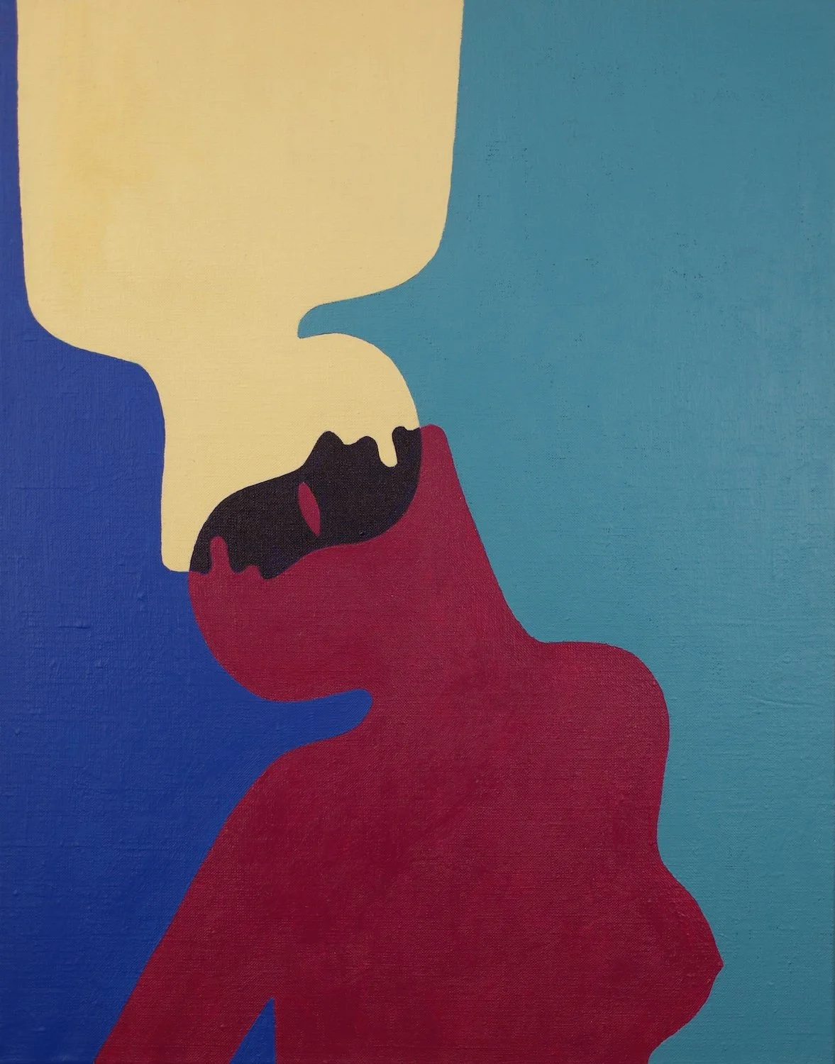 "A single soul" 2025. acrylic on canvas (47cm x 60cm x 2.5cm )