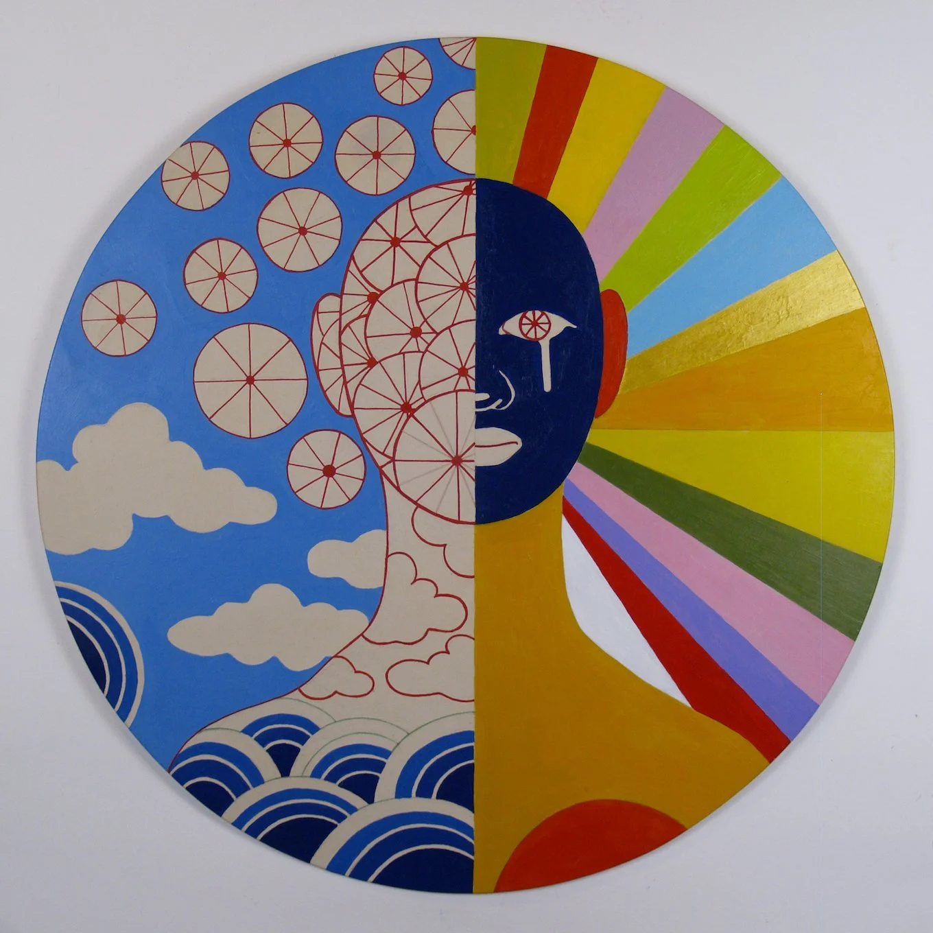 %22Border line%22acrylic & acrylic pen on the board.61x61cm.3.8cm.2019.jpg