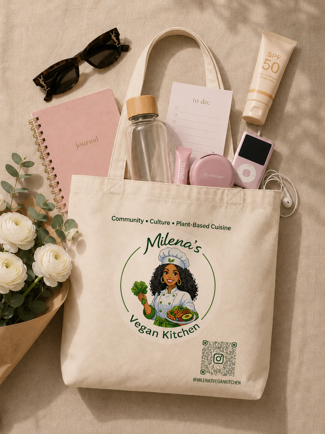 Milena's Vegan Kitchen Tote - Large