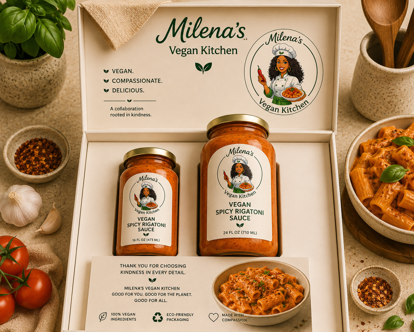 Vegan Spicy Rigatoni Sauce
