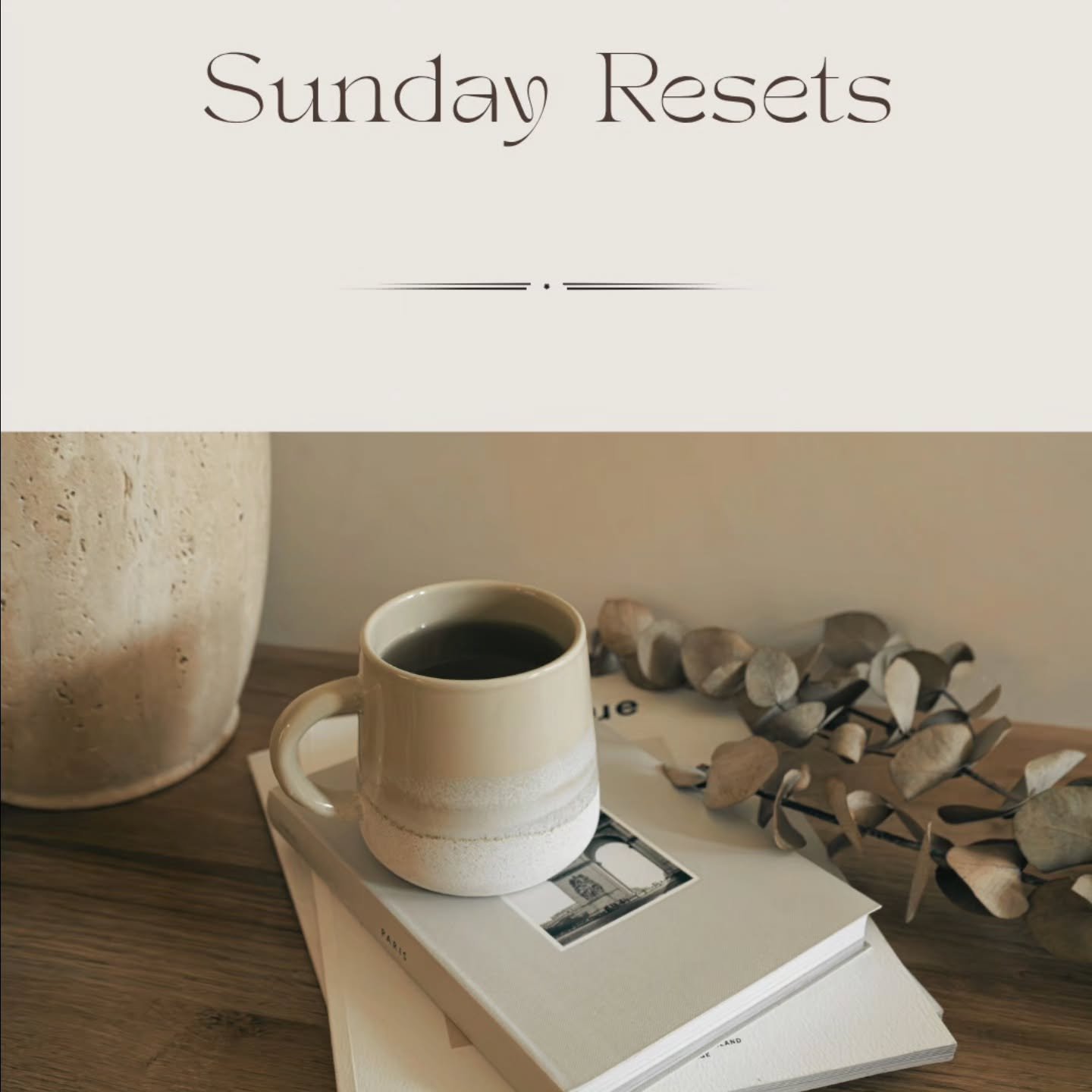 Sunday resets - clear your mind ready for the week ahead. What do you do to reset?
I unwind with a good book and a large cup of coffee 📖☕