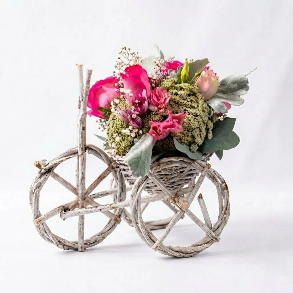 Paseo romántico de rosas