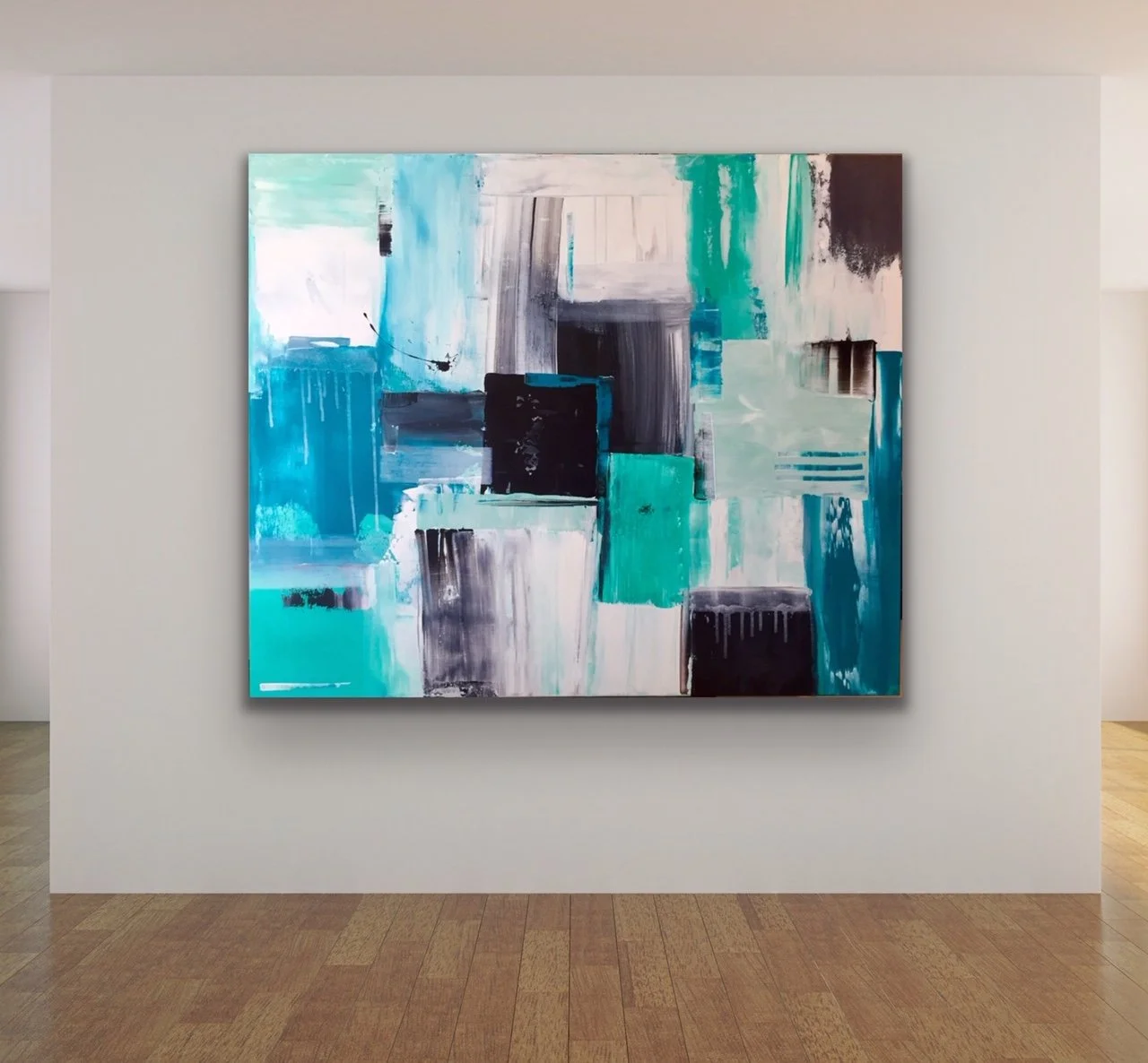 Urban Grid Original Abstract Painting Wall Jules Topaz.jpeg