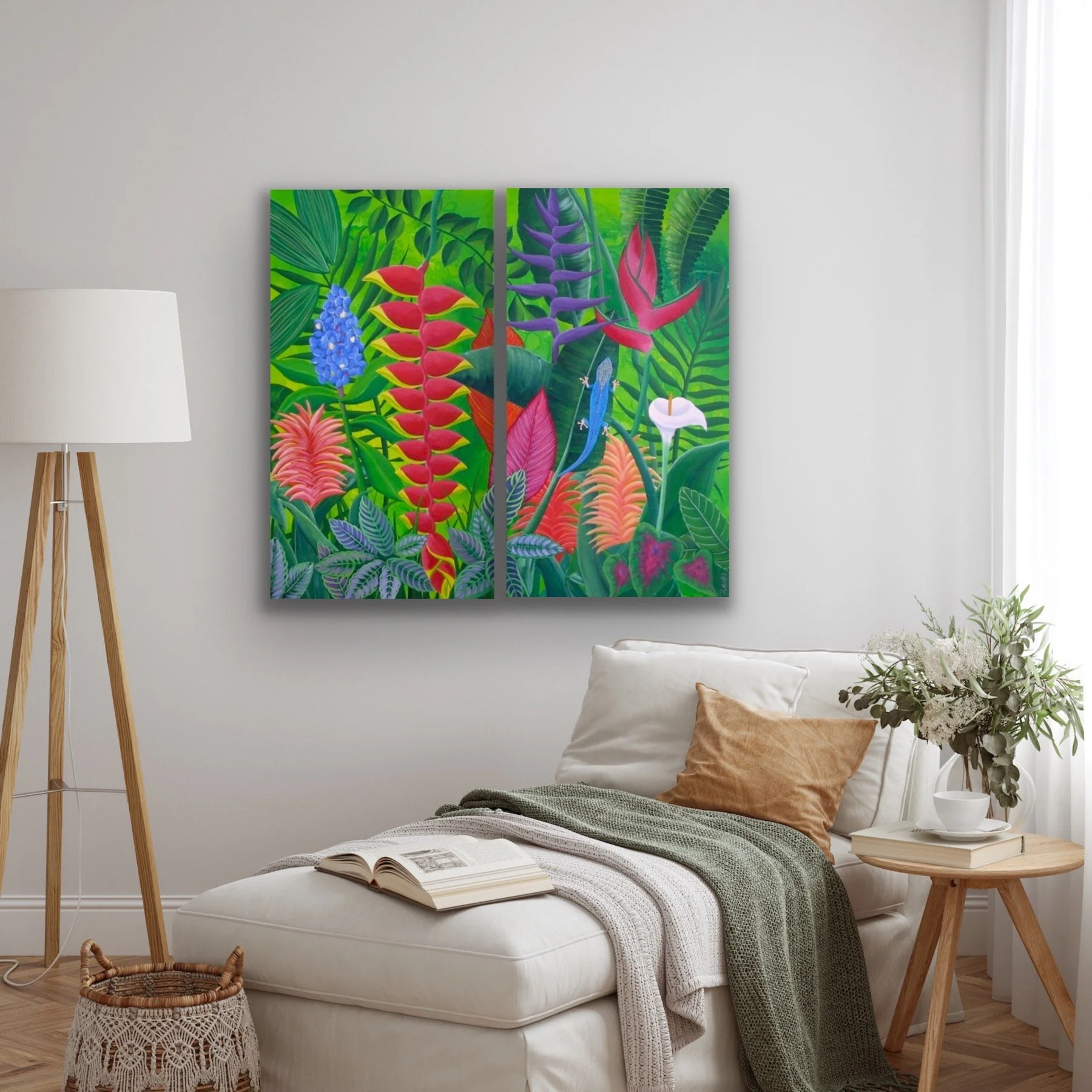 Tropical Garden Original Painting