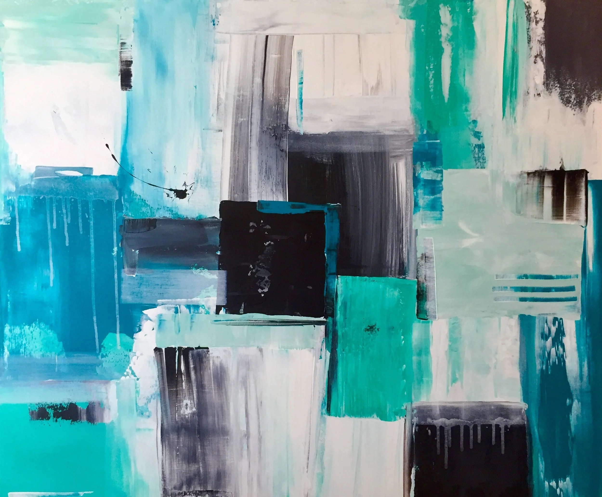Urban Grid Original Abstract Painting Jules Topaz.JPG