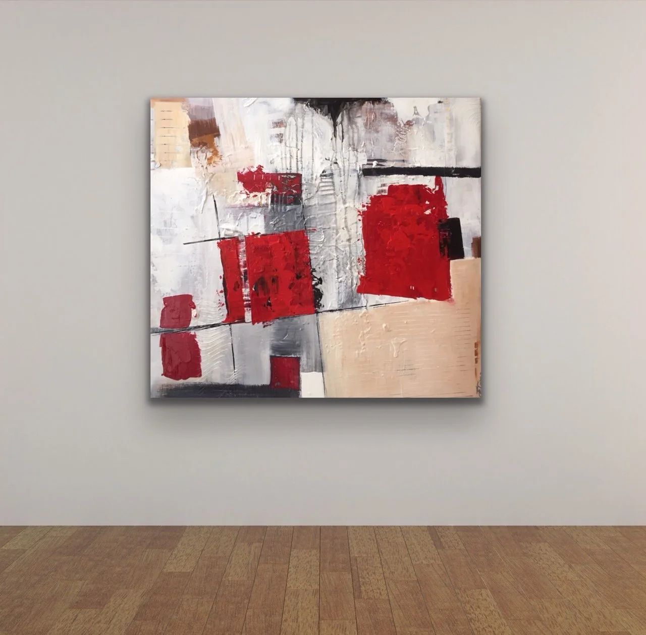 The Red Square Original Abstract Artwork Wall Jules Topaz.jpeg