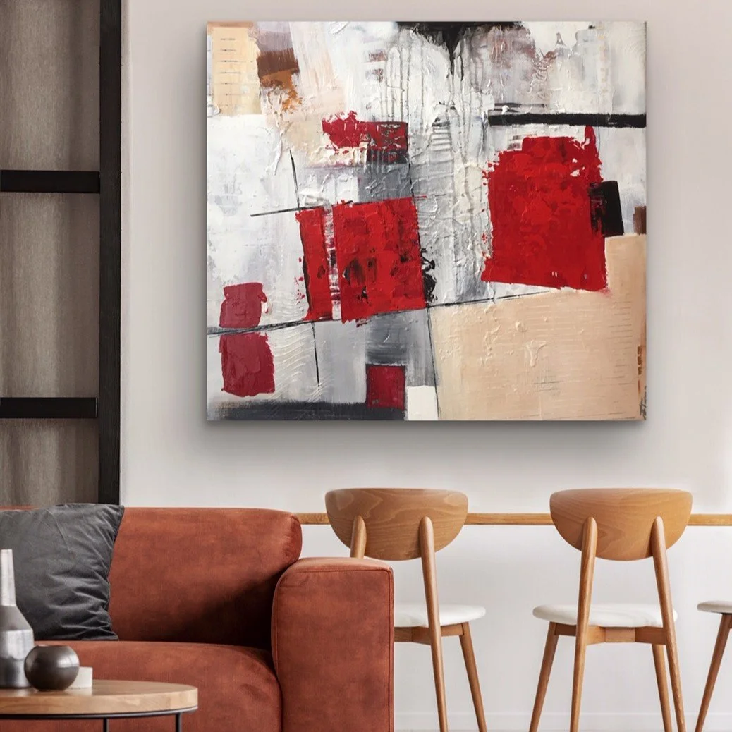 The Red Square Original Abstract Artwork Setting Jules Topaz.jpeg