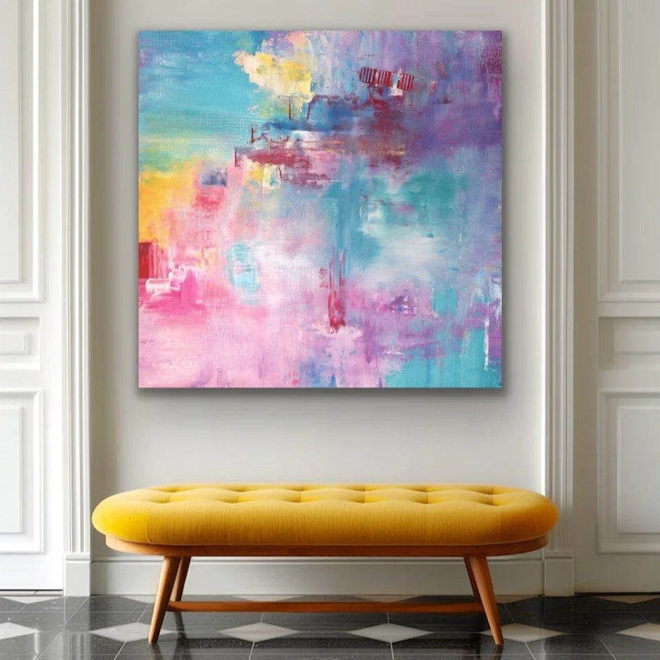 Morning Calm Original Abstract Artwork Jules Topaz Cocoast Art Gallery.JPG