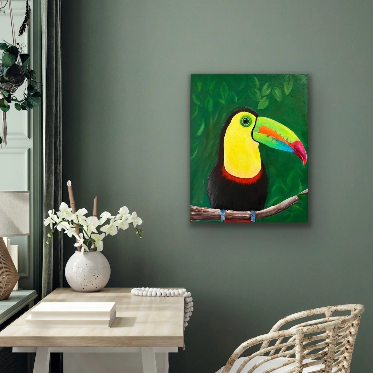 Toucan Original Artwork Setting Jules Topaz Cocoast Art Gallery.jpg
